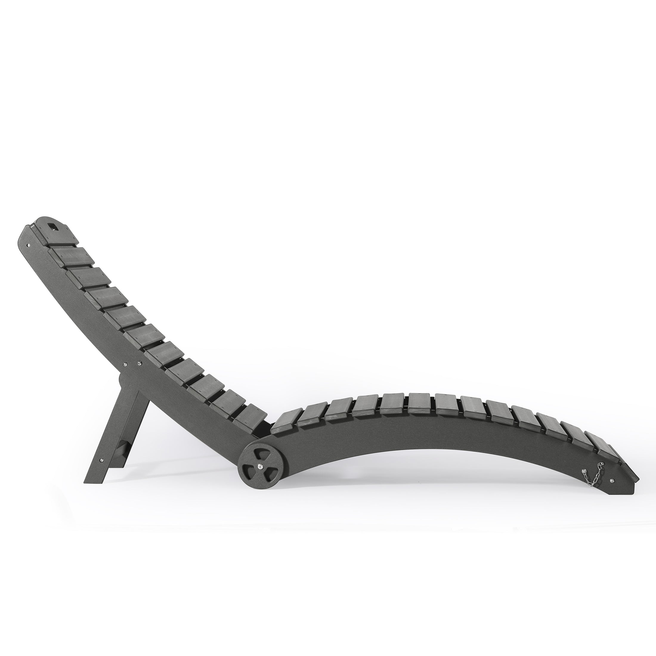 Outdoor HDPE In-Pool Patio Chaise Lounge Chair With Wheels