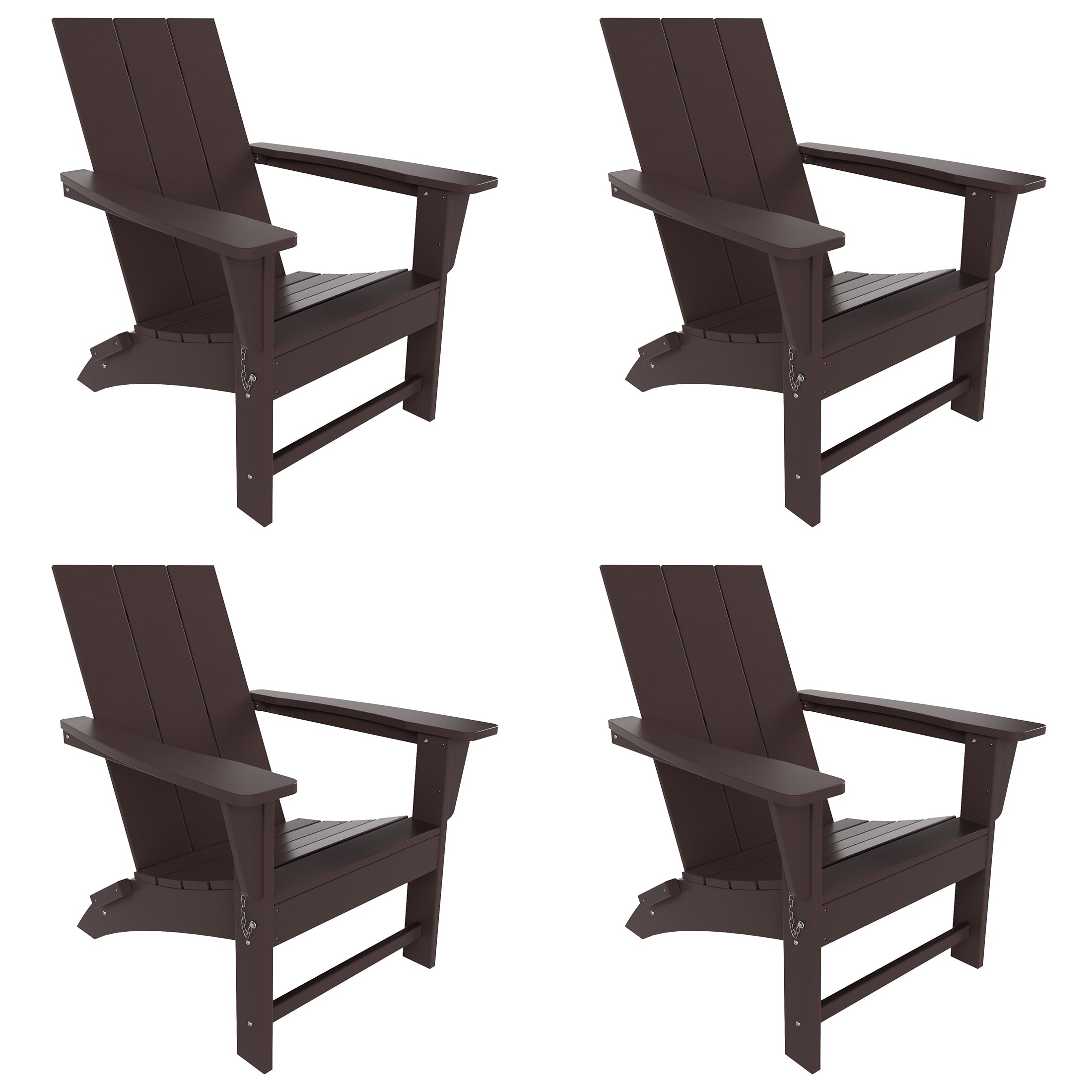 Palms Modern Outdoor Folding Adirondack Chair (Set of 4)