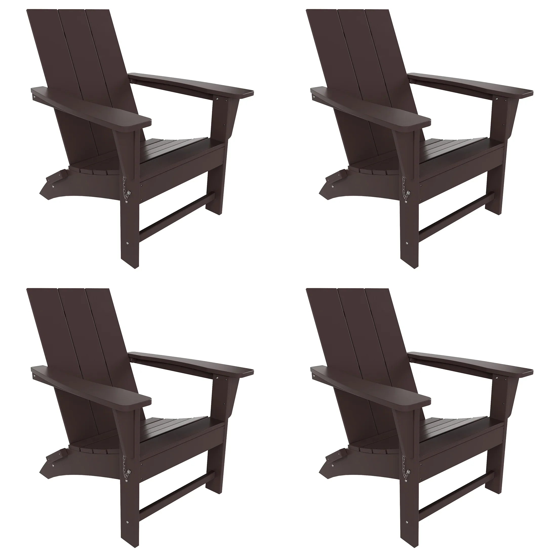 Palms Modern Outdoor Folding Adirondack Chair (Set of 4)