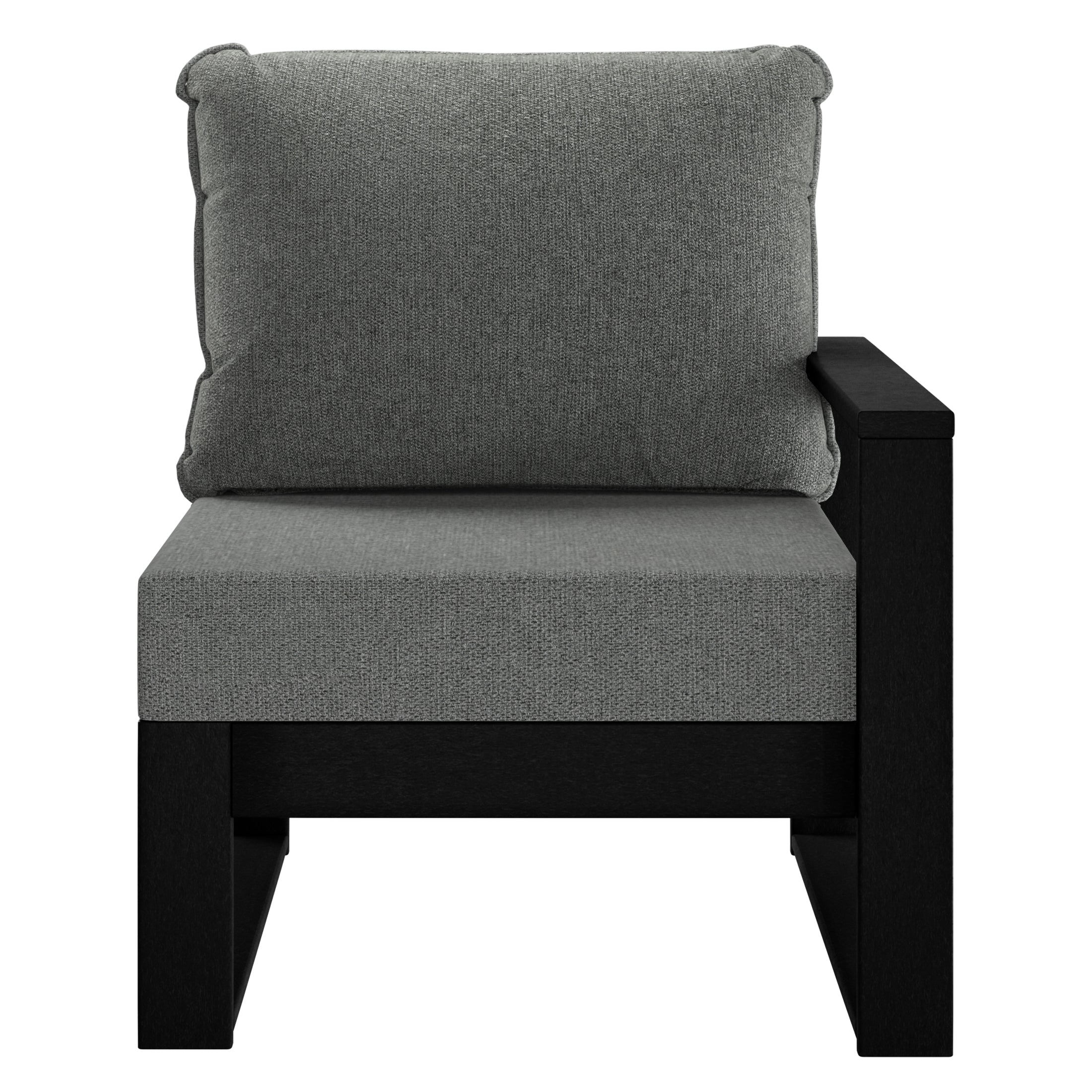 Rockaway Outdoor Patio HDPE Right Arm Facing Sectional Corner Chair with Patio Cushions