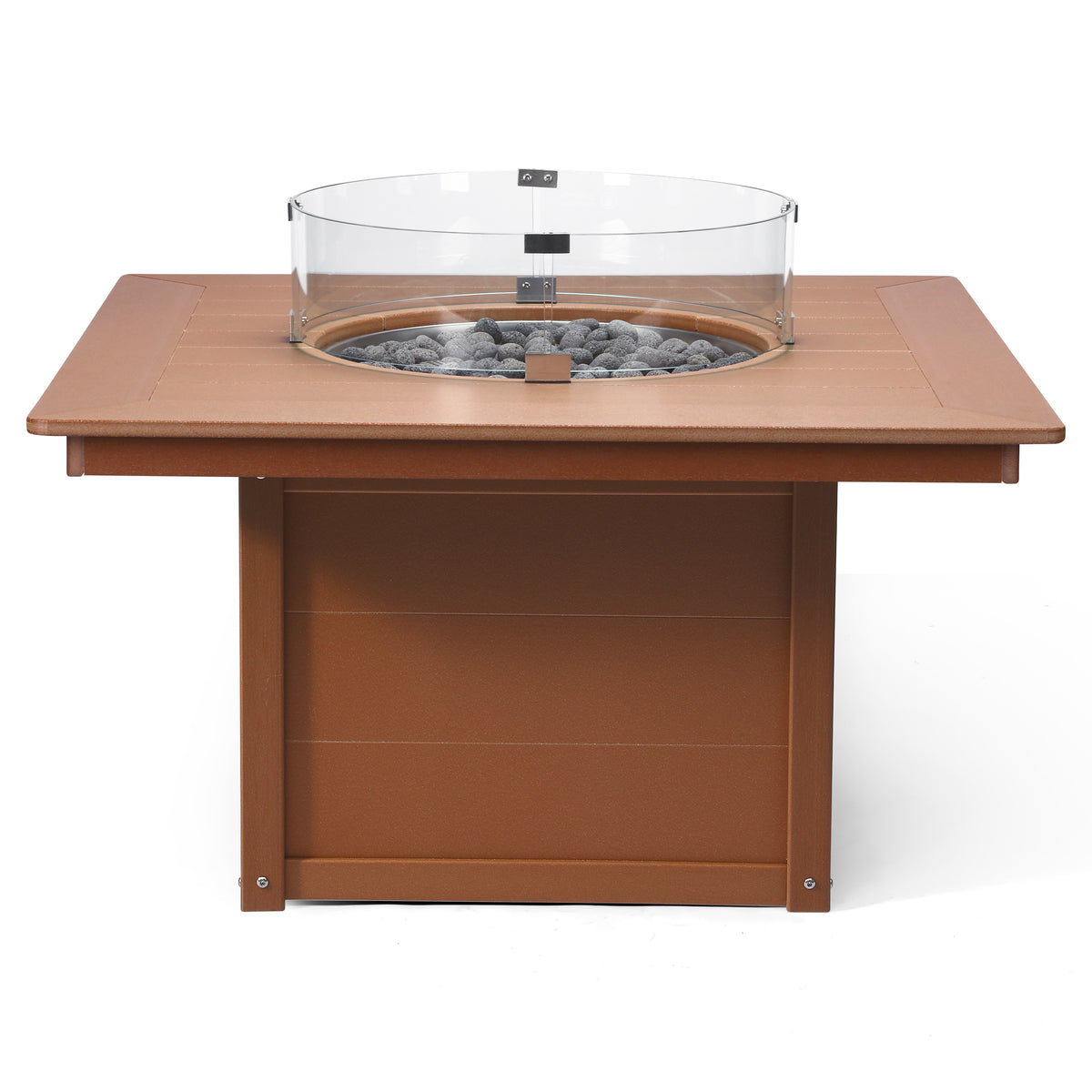 Sol 42" Modern Outdoor Patio Propane Square Fire Pit Table