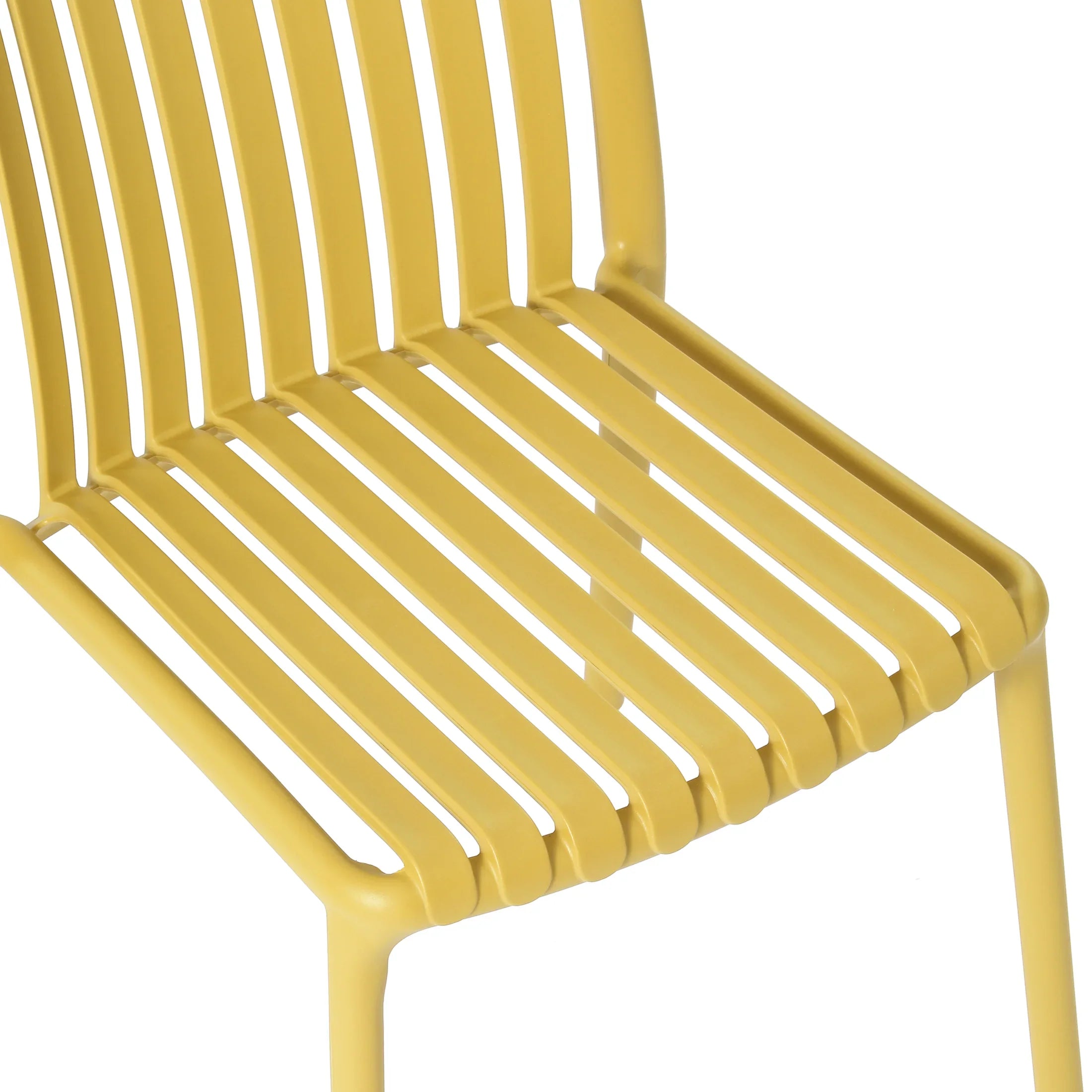 Sunshine Outdoor Stackable Polypropylene Plastic Dining Side Chairs (Set of 2)