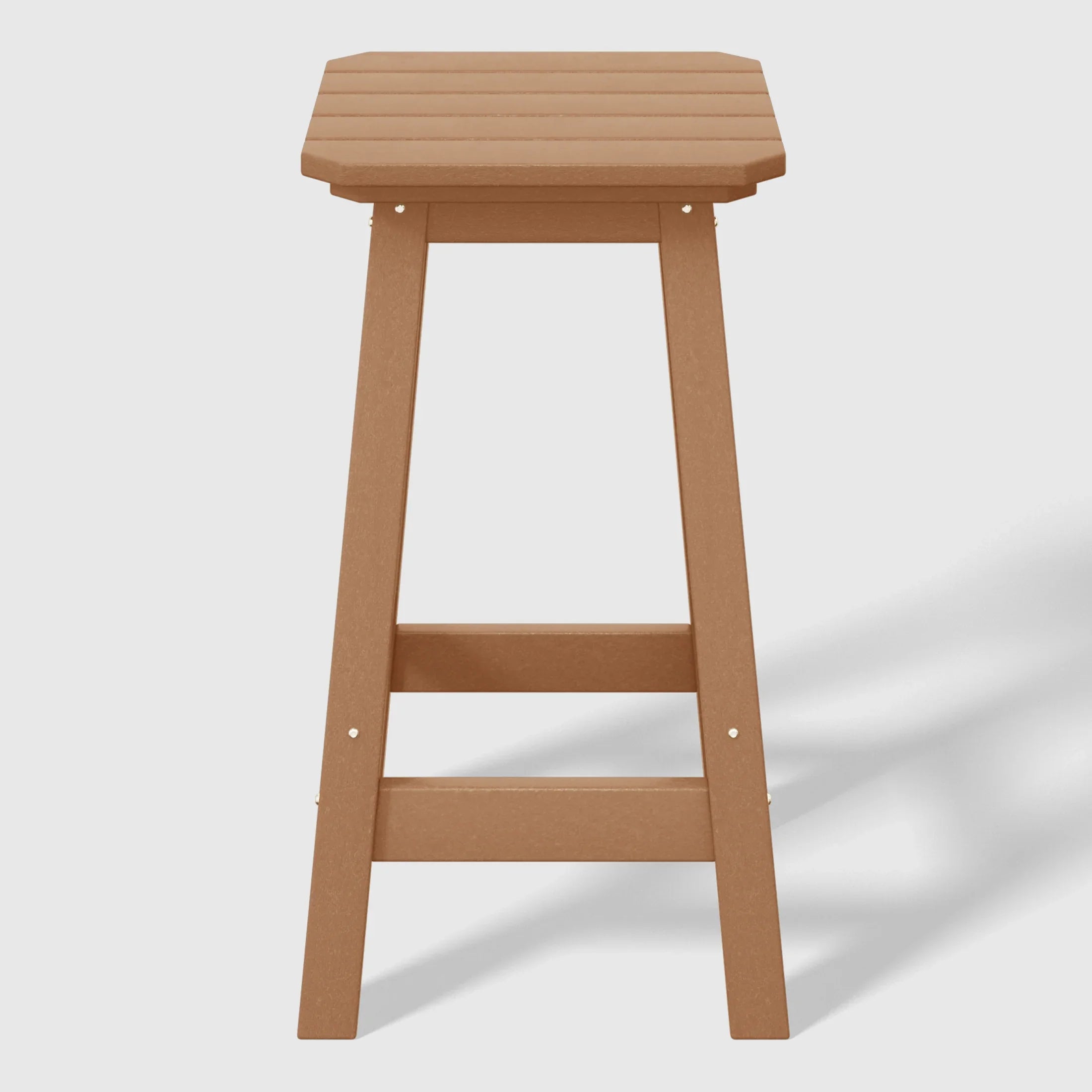 Paradise 24" HDPE Outdoor Patio Counter High Backless Square Bar Stool