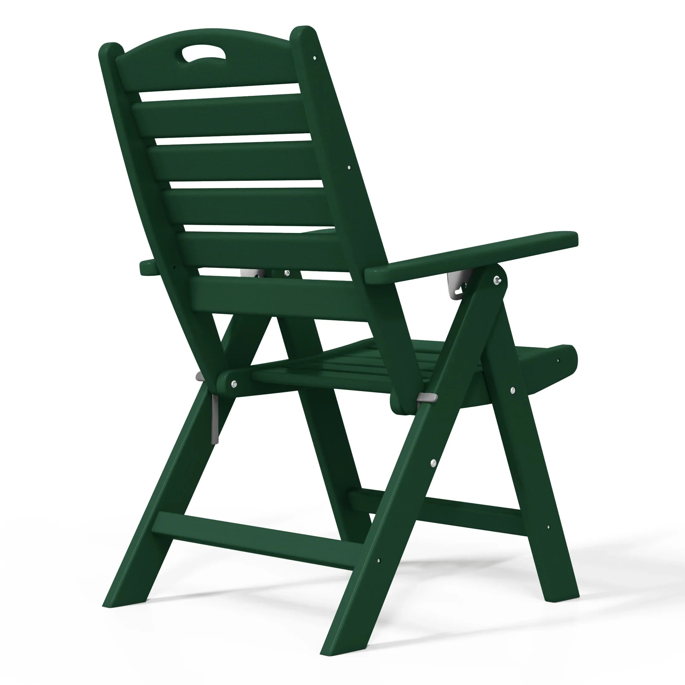 Cayman HDPE Adjustable Highback Folding Outdoor Patio Dining Chairs Set of 2