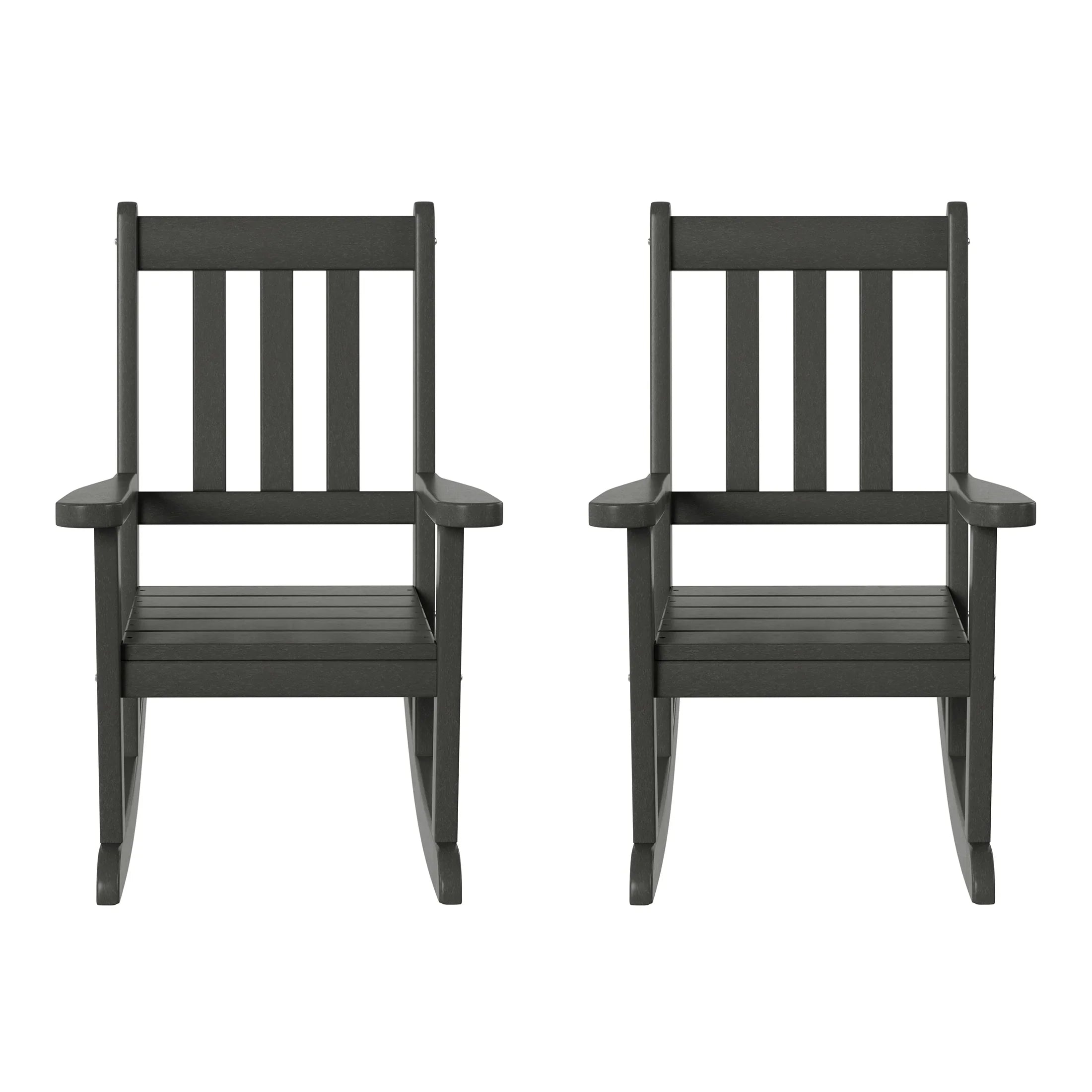 Paradise Outdoor HDPE Plastic Preschool Toddler Rocking Chairs (Set of 2)