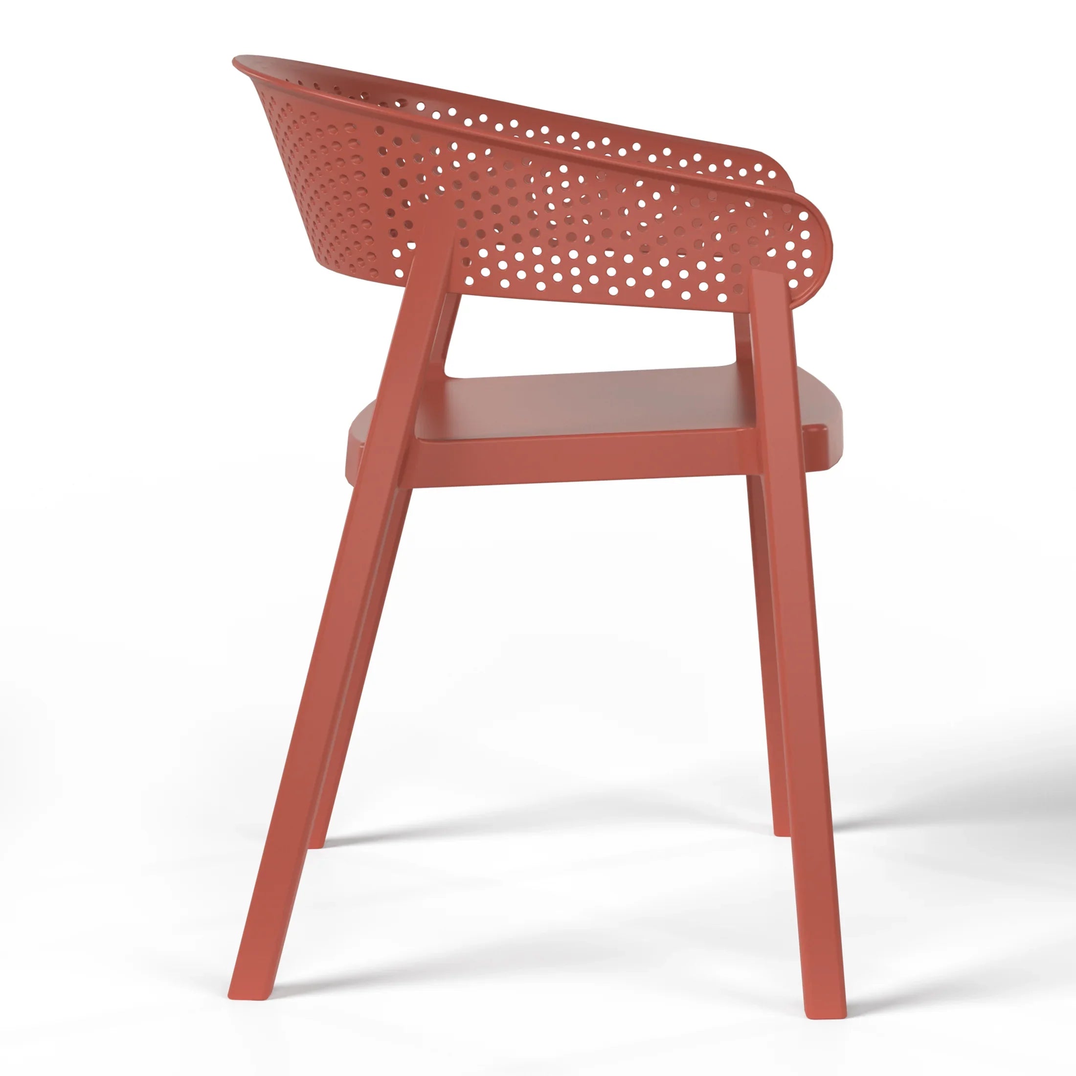 Sunshine Outdoor Modern Stackable Plastic Resin Patio Dining Armchair (Set of 2)