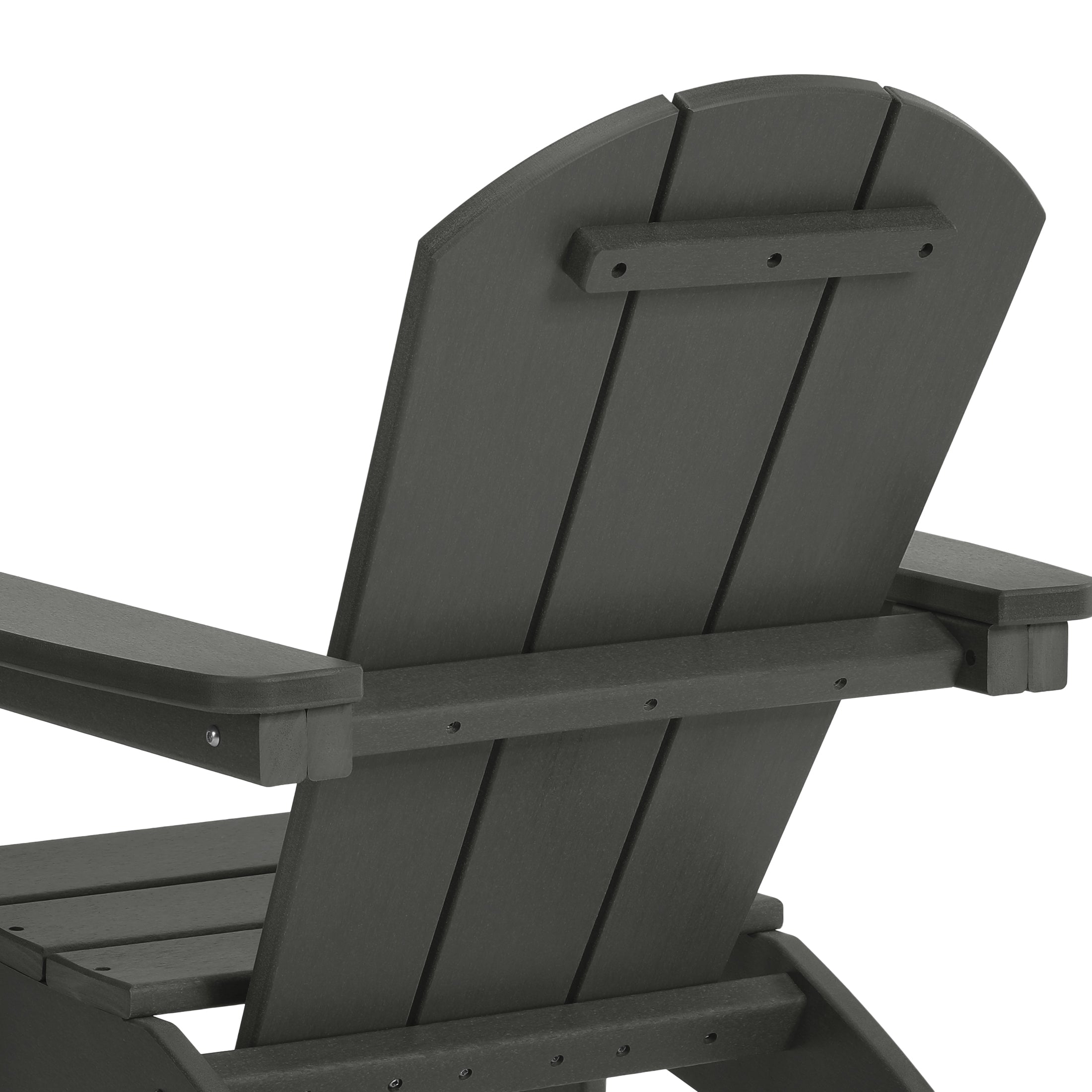 Paradise 3-Piece Kids HDPE Adirondack Chairs Set with Square Side Table and Cup Holders