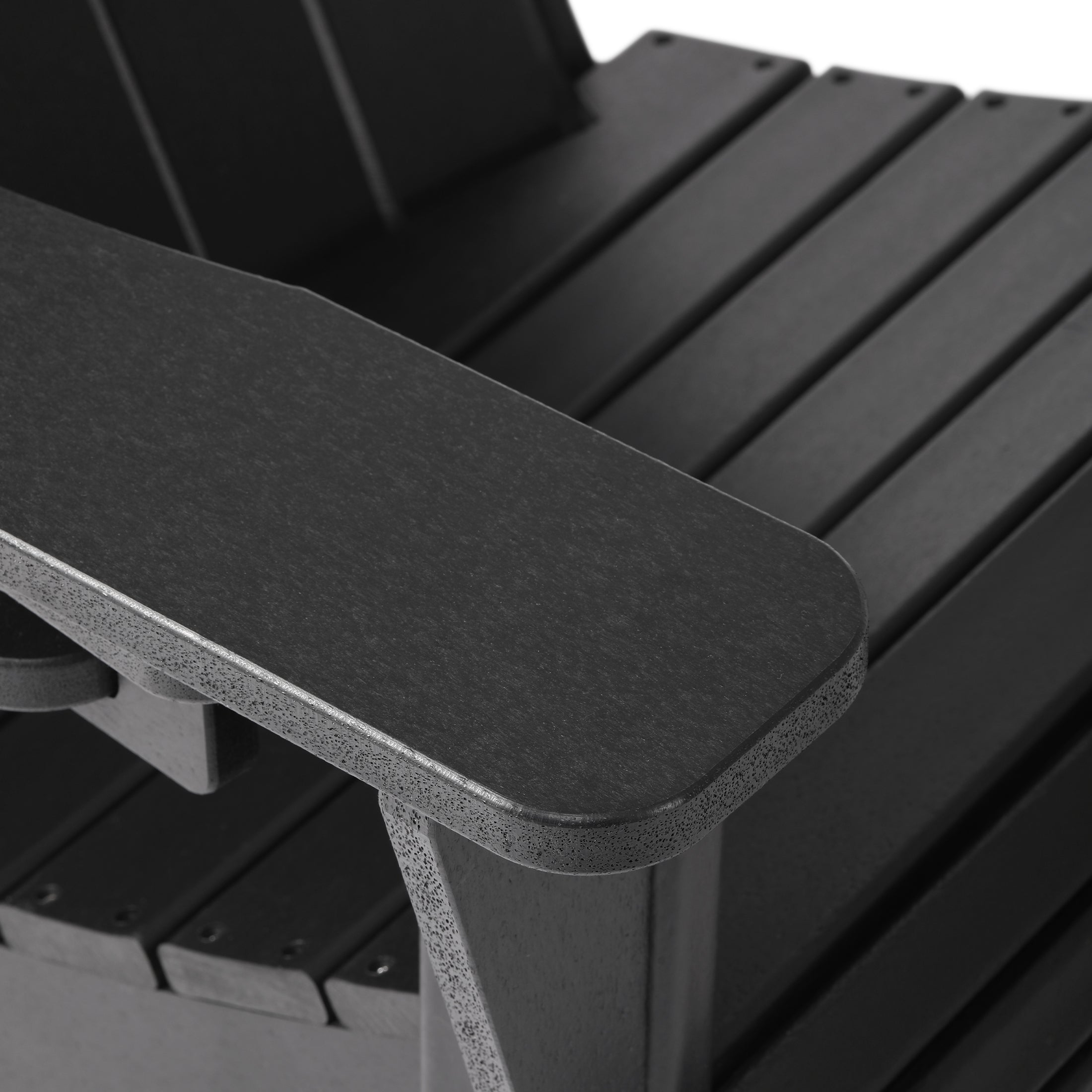 Lakeview 3-Piece Adirondack Chair with Cup Holder and Folding Ottoman and Table Set