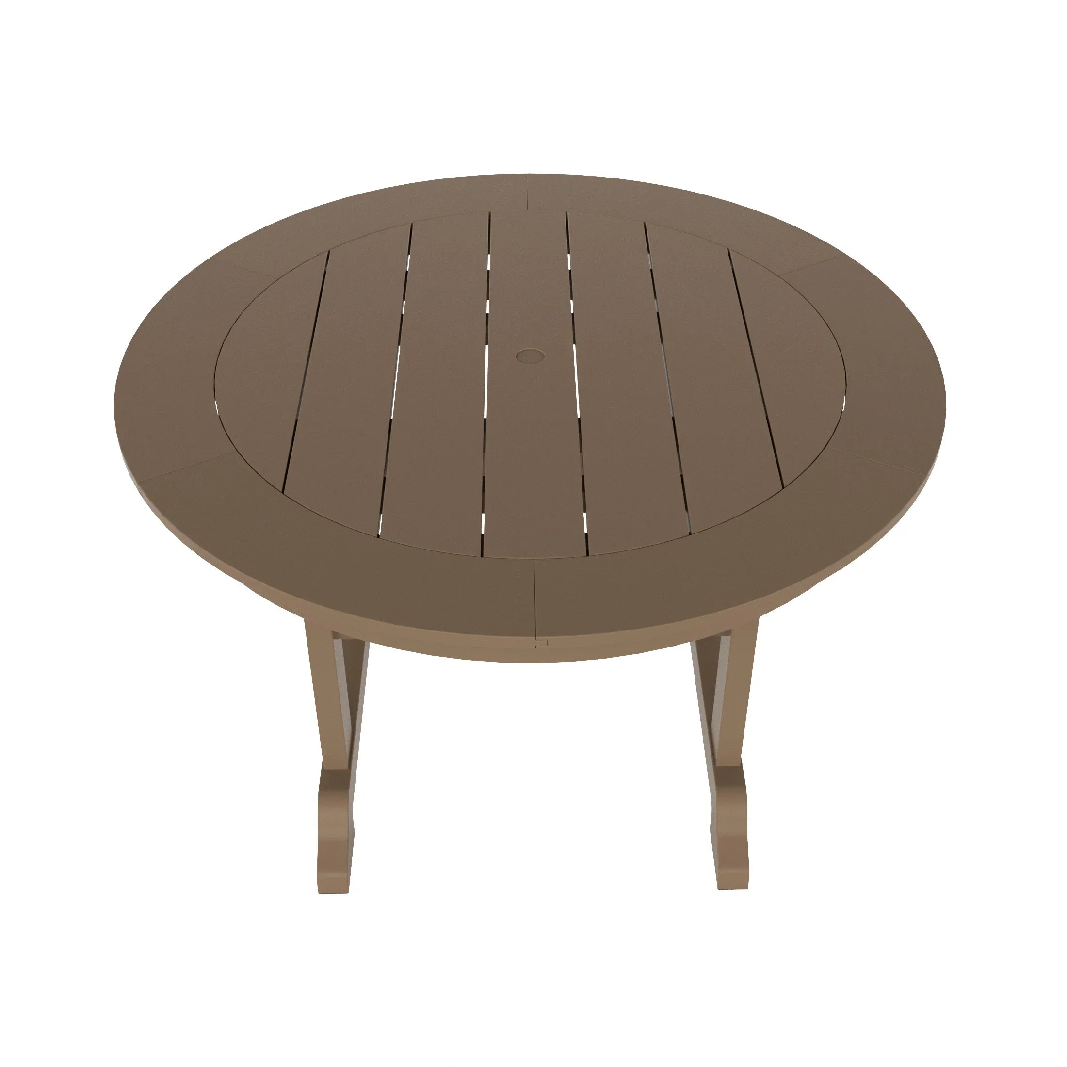 Paradise 5-Piece HDPE Round Patio Dining Table Set with Foldable Chairs