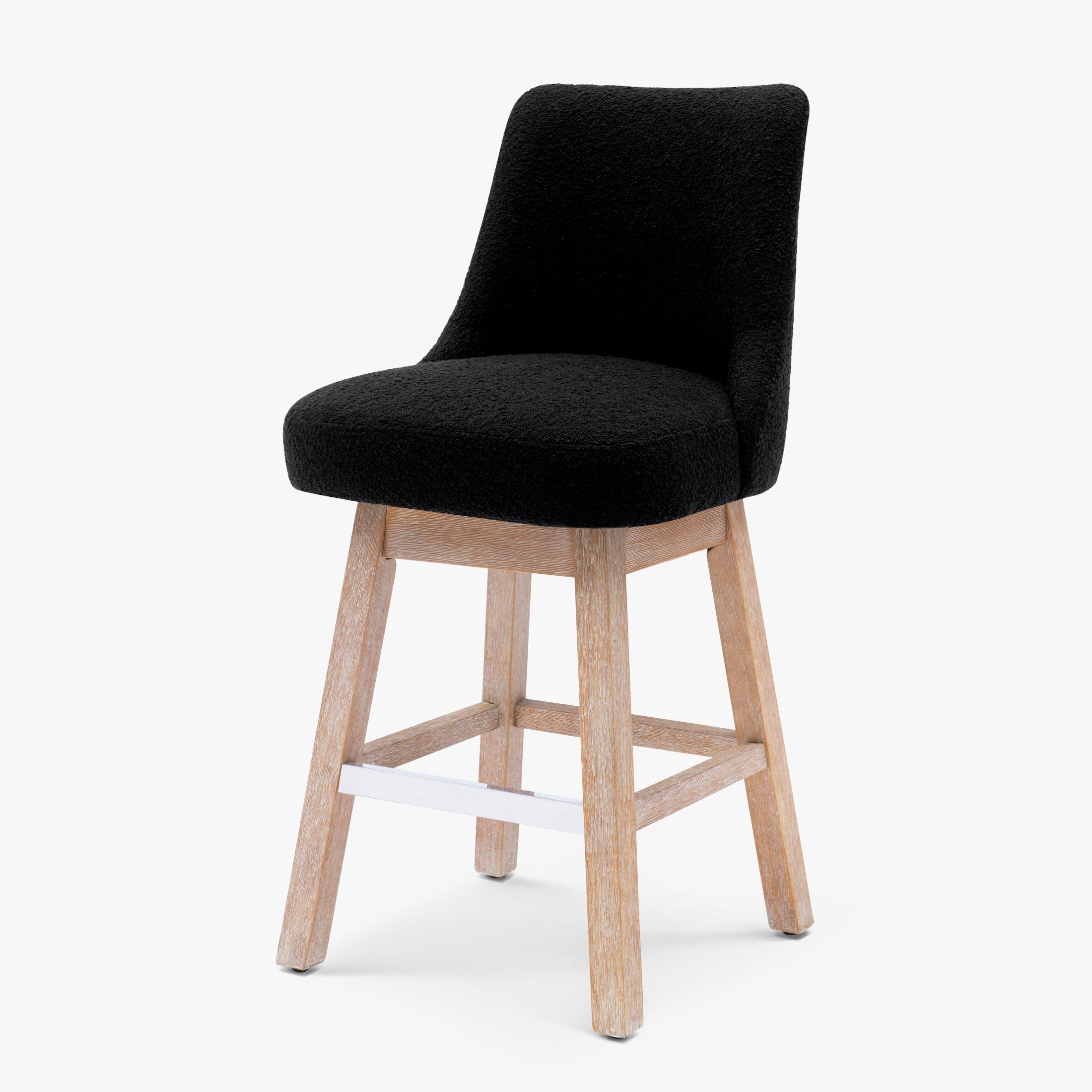 Amélie 26" Upholstered Swivel Counter Height Bar Stool