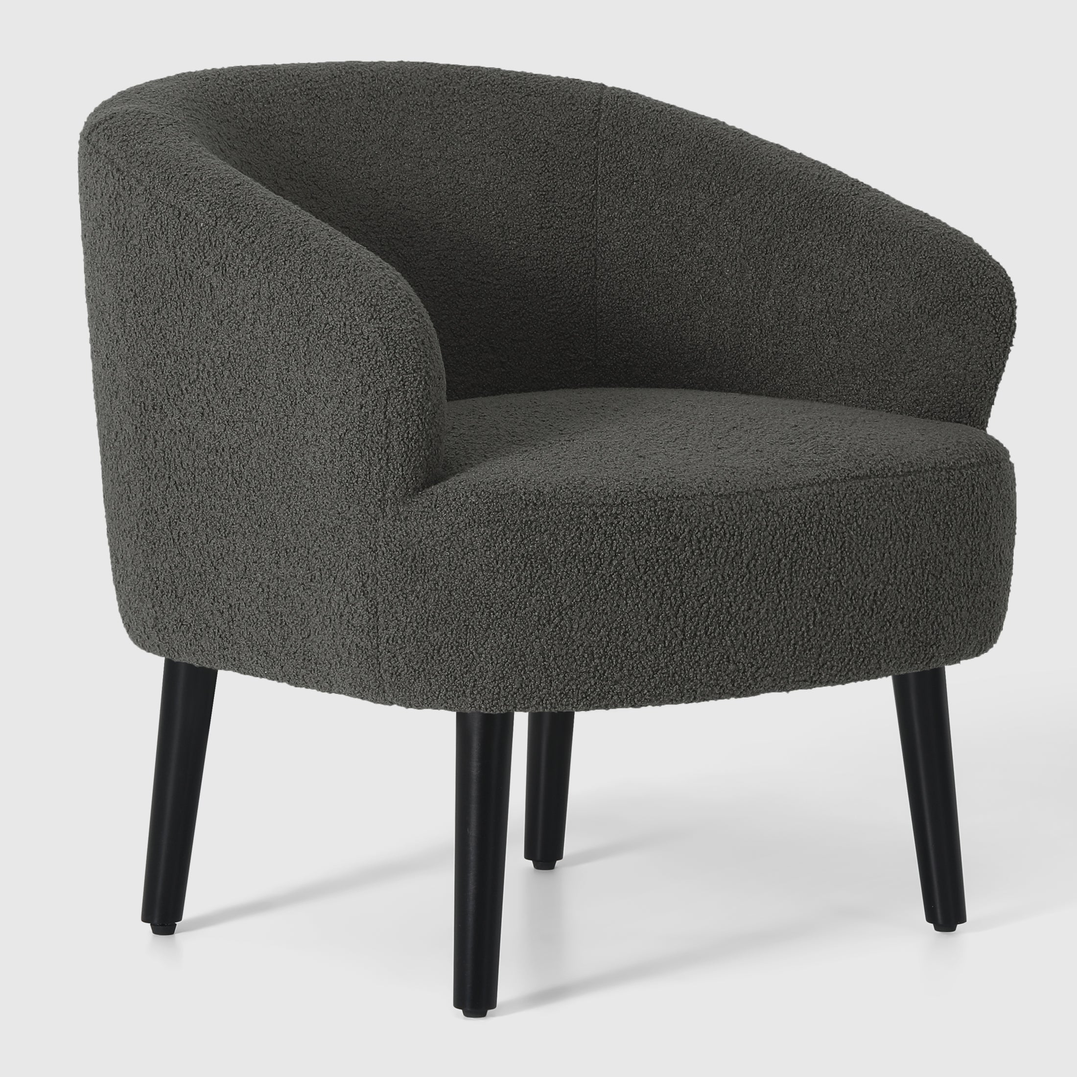 Celine 29" Wide Mid Century Modern Club Barrel Accent Armchair, Set of Two