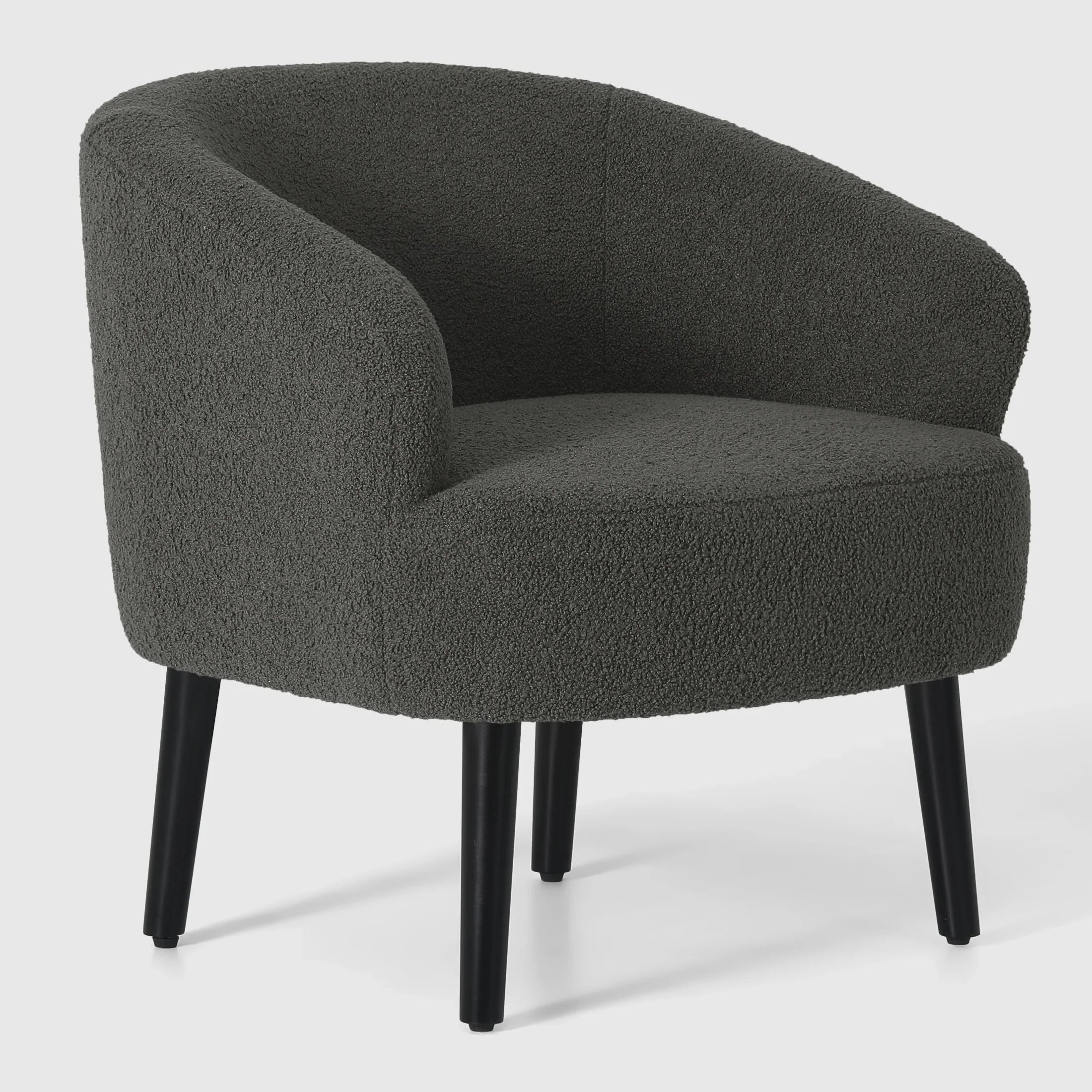 Celine 29" Wide Mid Century Modern Club Barrel Accent Armchair, Set of Two