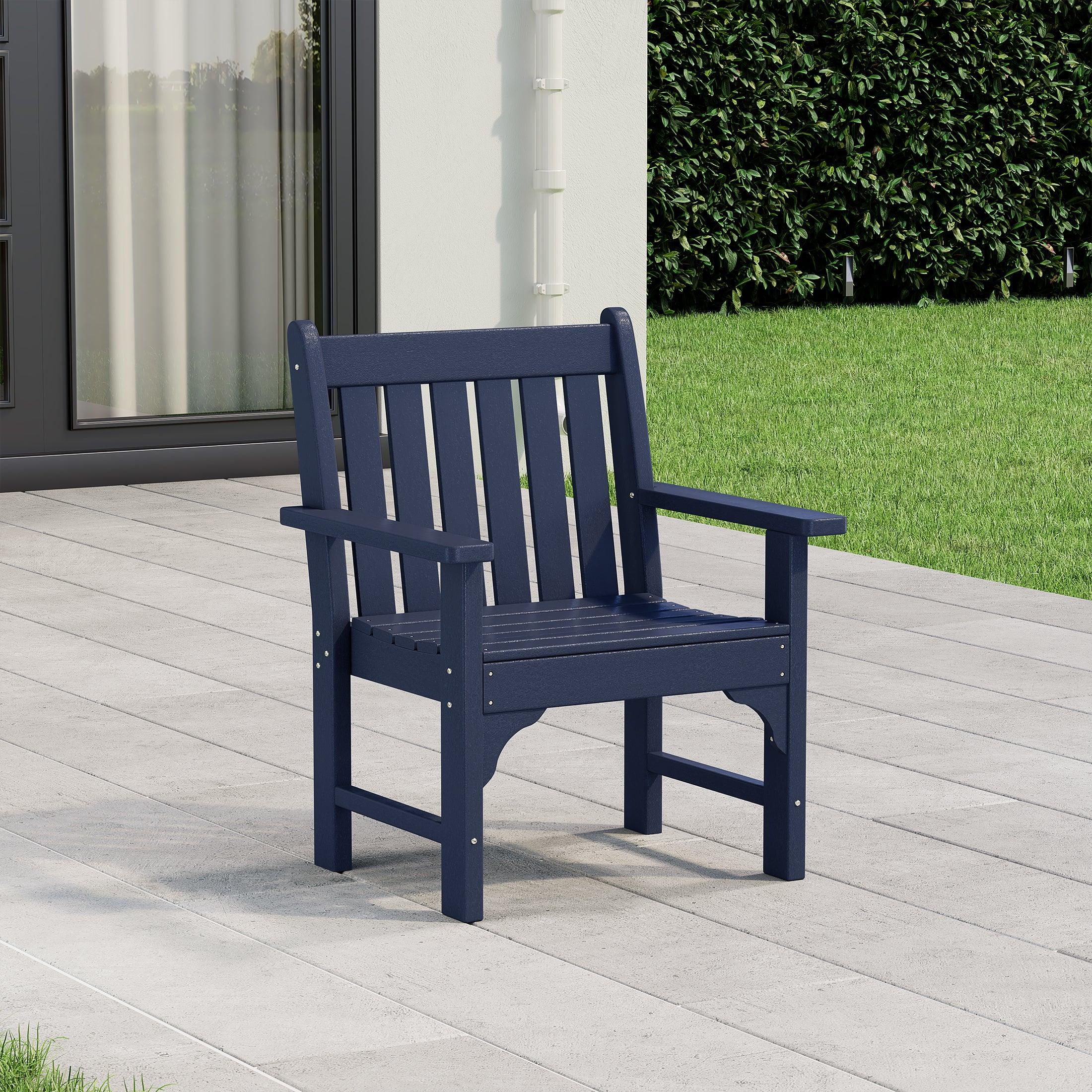 Paradise Outdoor Patio HDPE Adirondack Dining Arm Chair