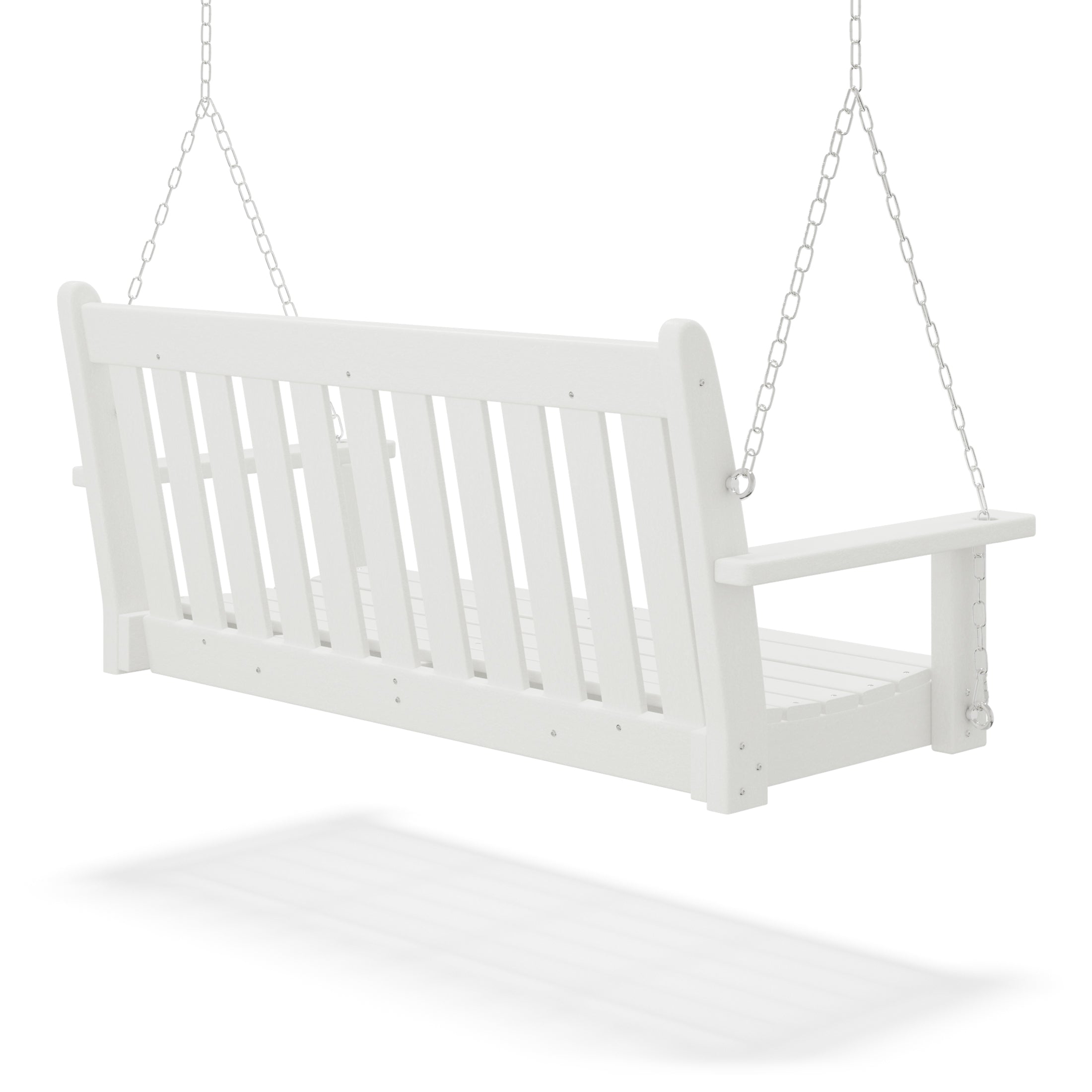 Paradise Outdoor Patio HDPE Hanging Front Porch Swing Bench