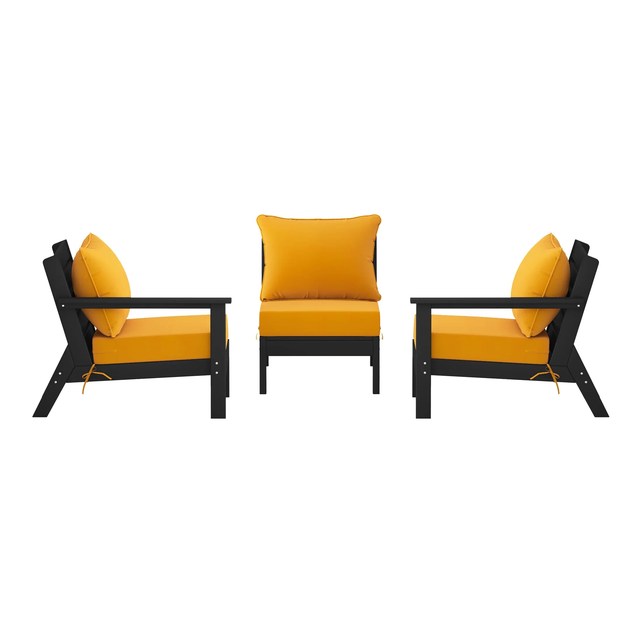 Portsmouth Outdoor Patio HDPE Sectional Sofa with Patio Cushions