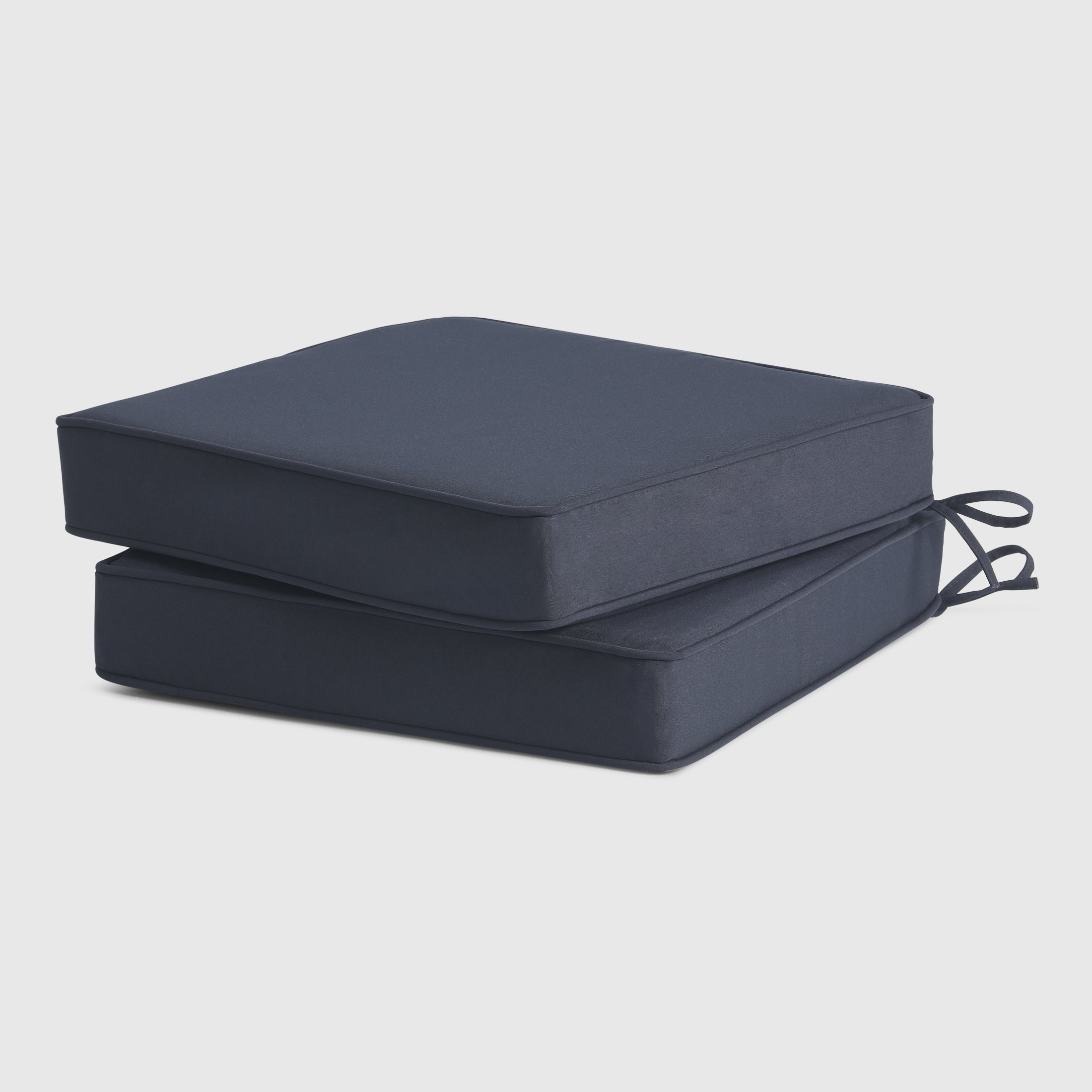 Harmony Outdoor Patio Furniture Seat Chair Square Cushions with Piping. Set of 2, 20" x 19"