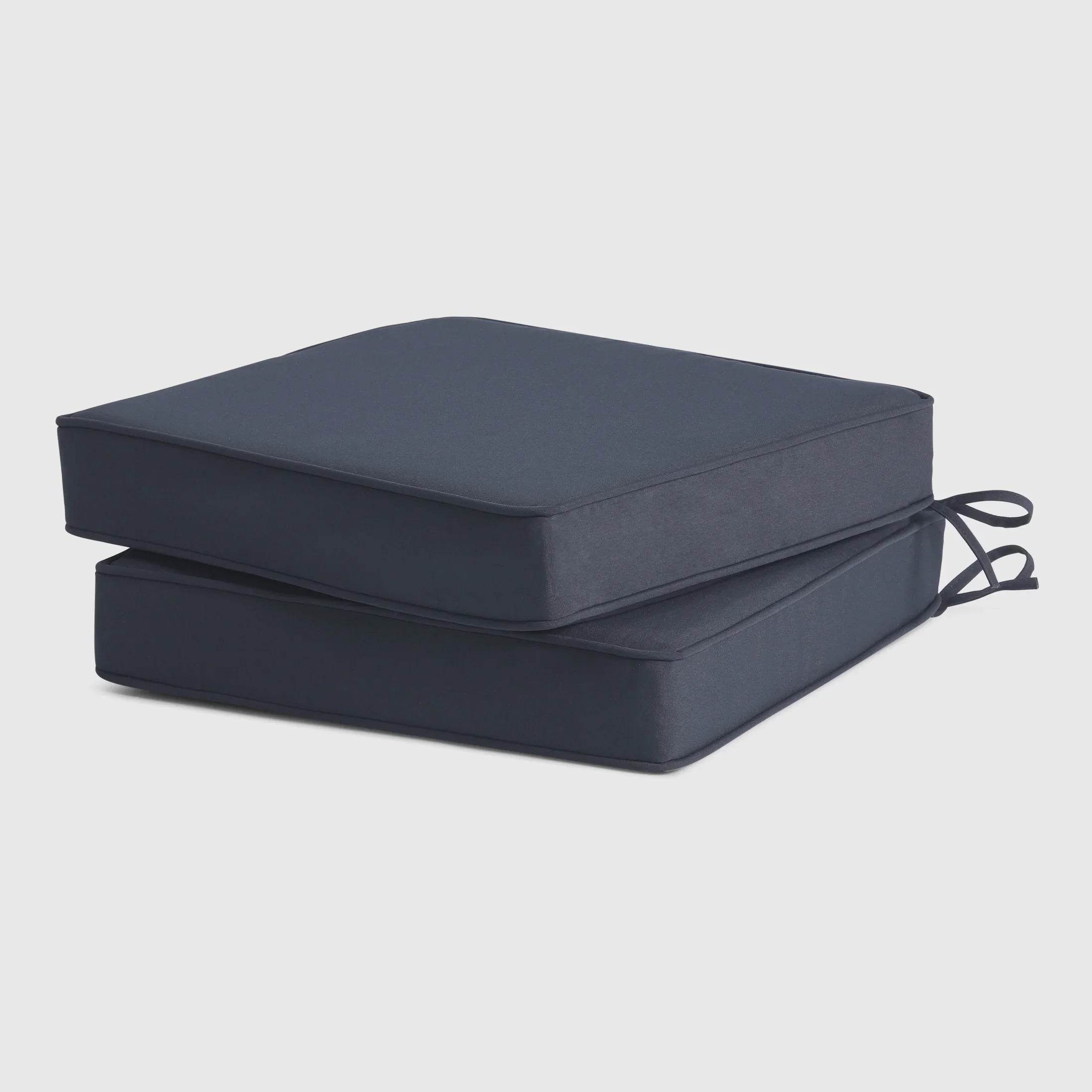 Harmony Outdoor Patio Furniture Seat Chair Square Cushions with Piping. Set of 2, 20" x 19"