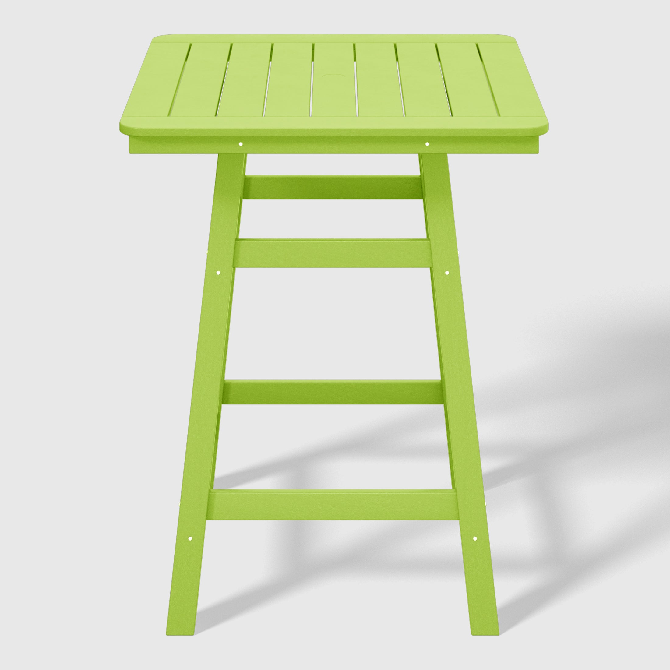 Paradise 30" Square Outdoor Patio Counter High Bistro Bar Table With Umbrella Hole