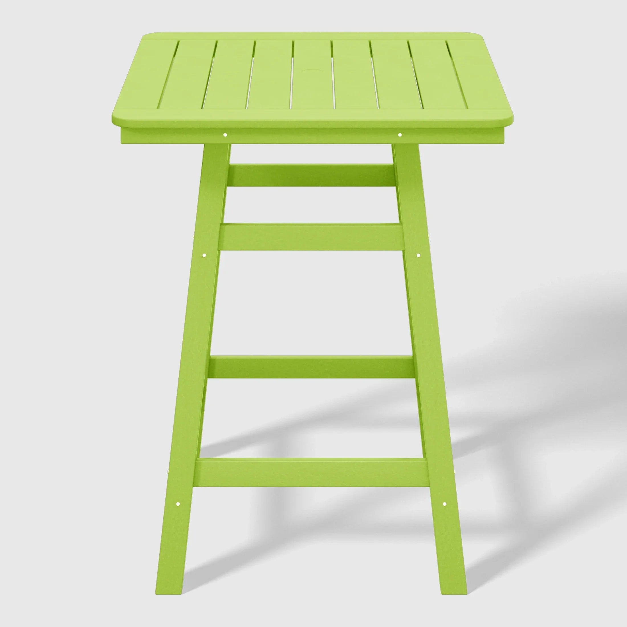 Paradise 30" Square Outdoor Patio Counter High Bistro Bar Table With Umbrella Hole