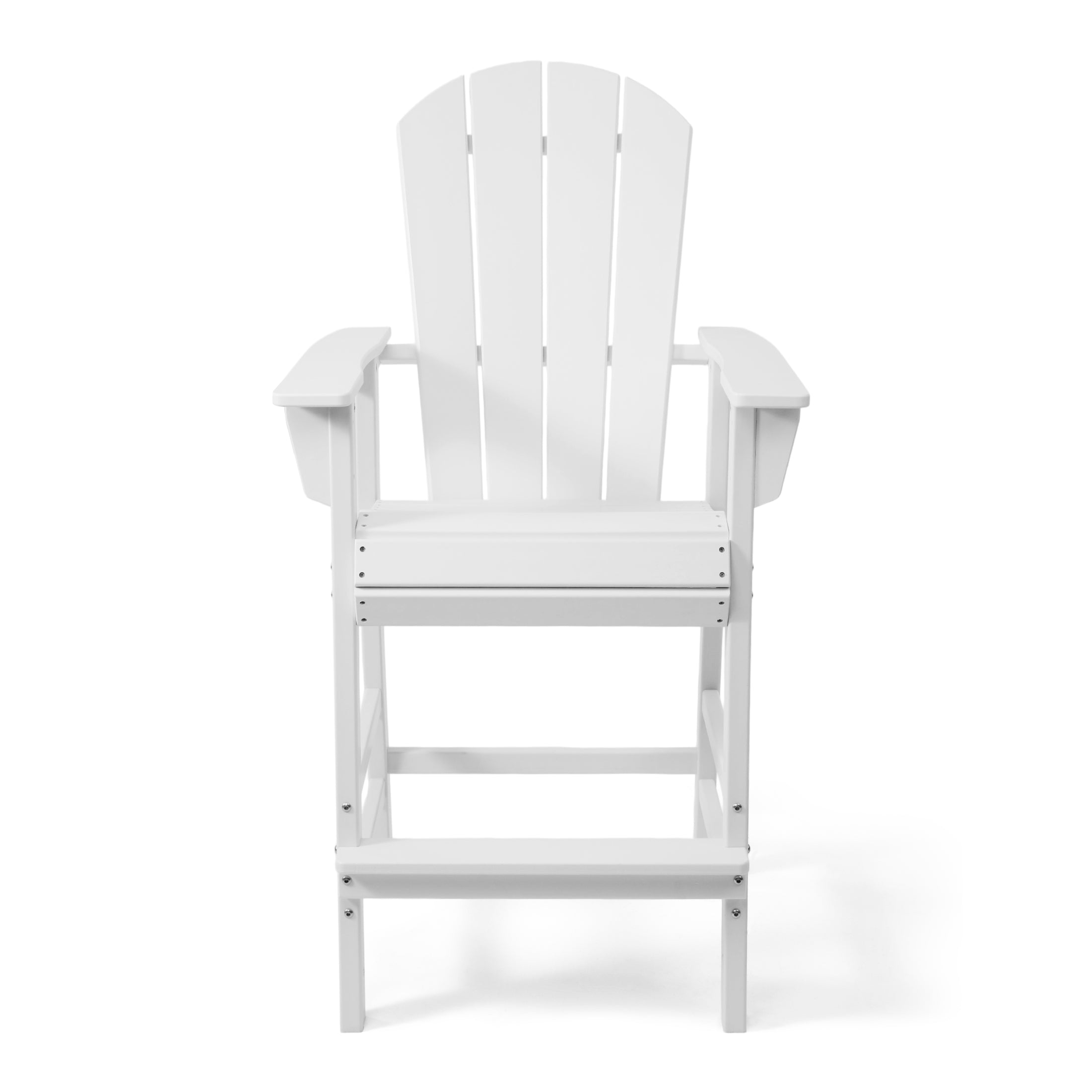 Paradise Outdoor HDPE Tall Adirondack Bar Height Chair With Cup Holder