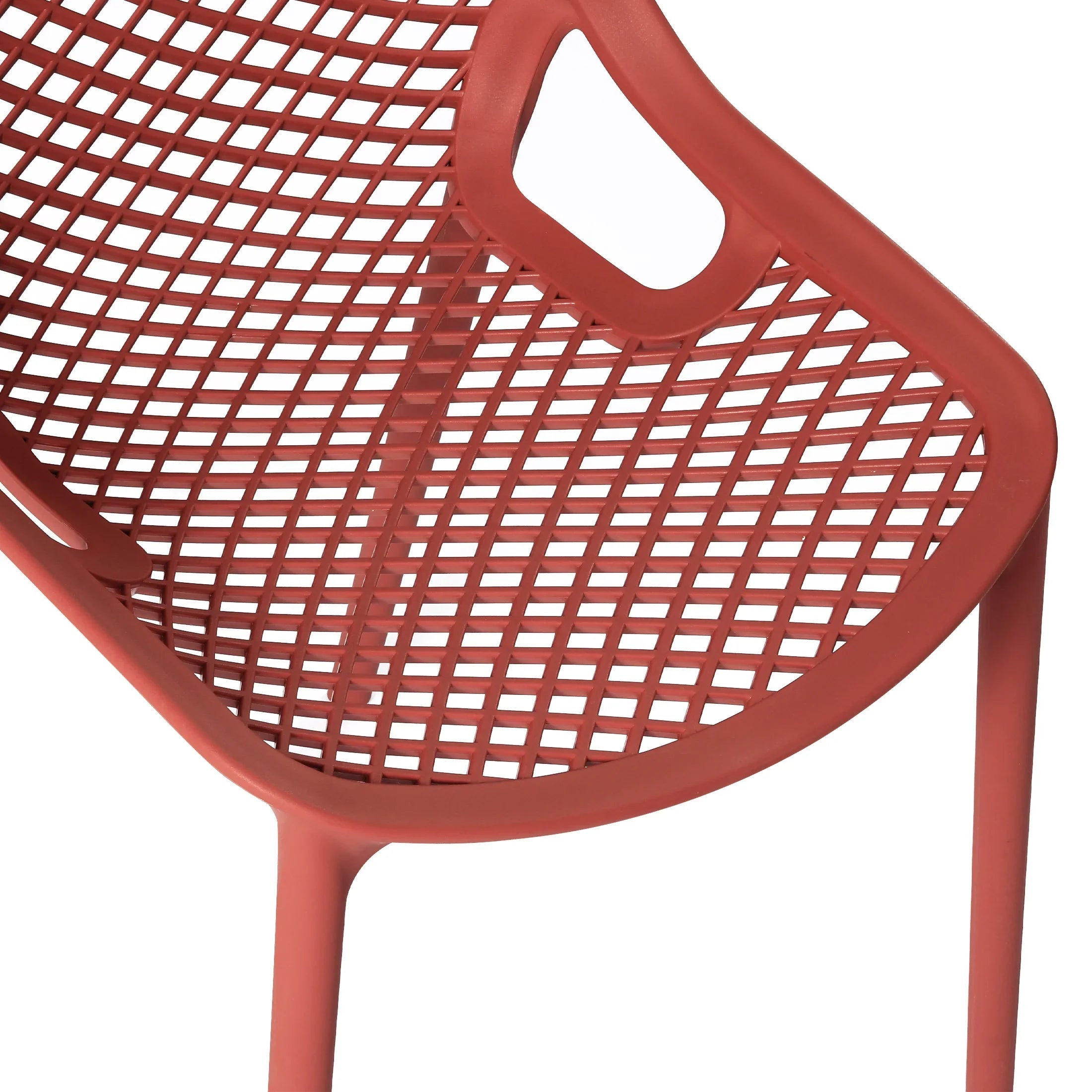 Sunshine Outdoor Stackable Modern Plastic Dining Chairs (Set of 2)