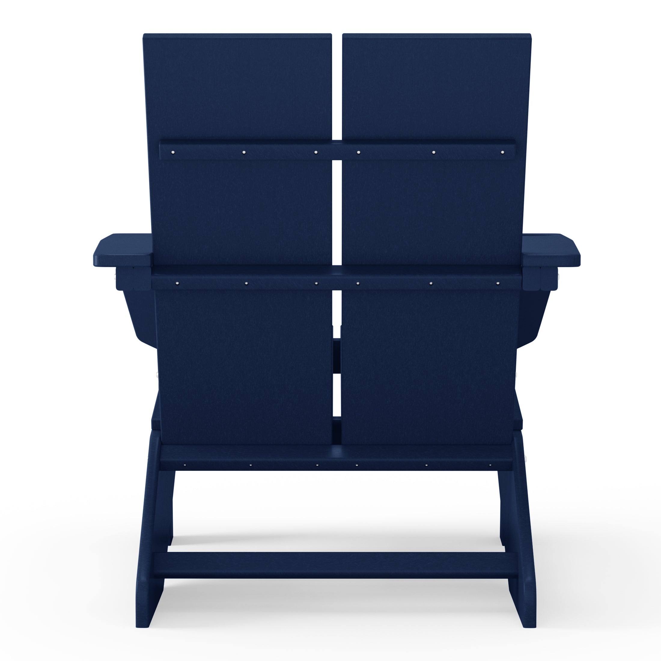 Seaview Outdoor HDPE Modern Adirondack Chair with Cup Holder (Set of 2)