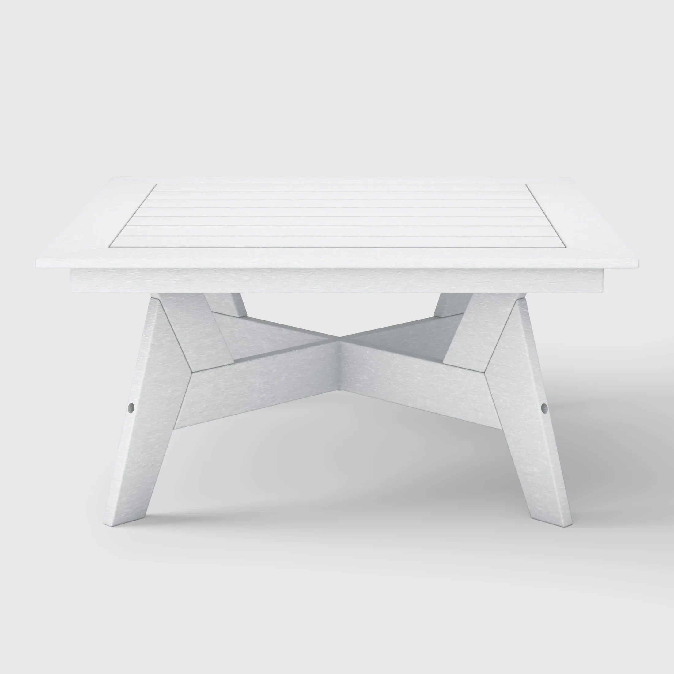 Portsmouth Modern Low Outdoor Patio Square HDPE Coffee Table