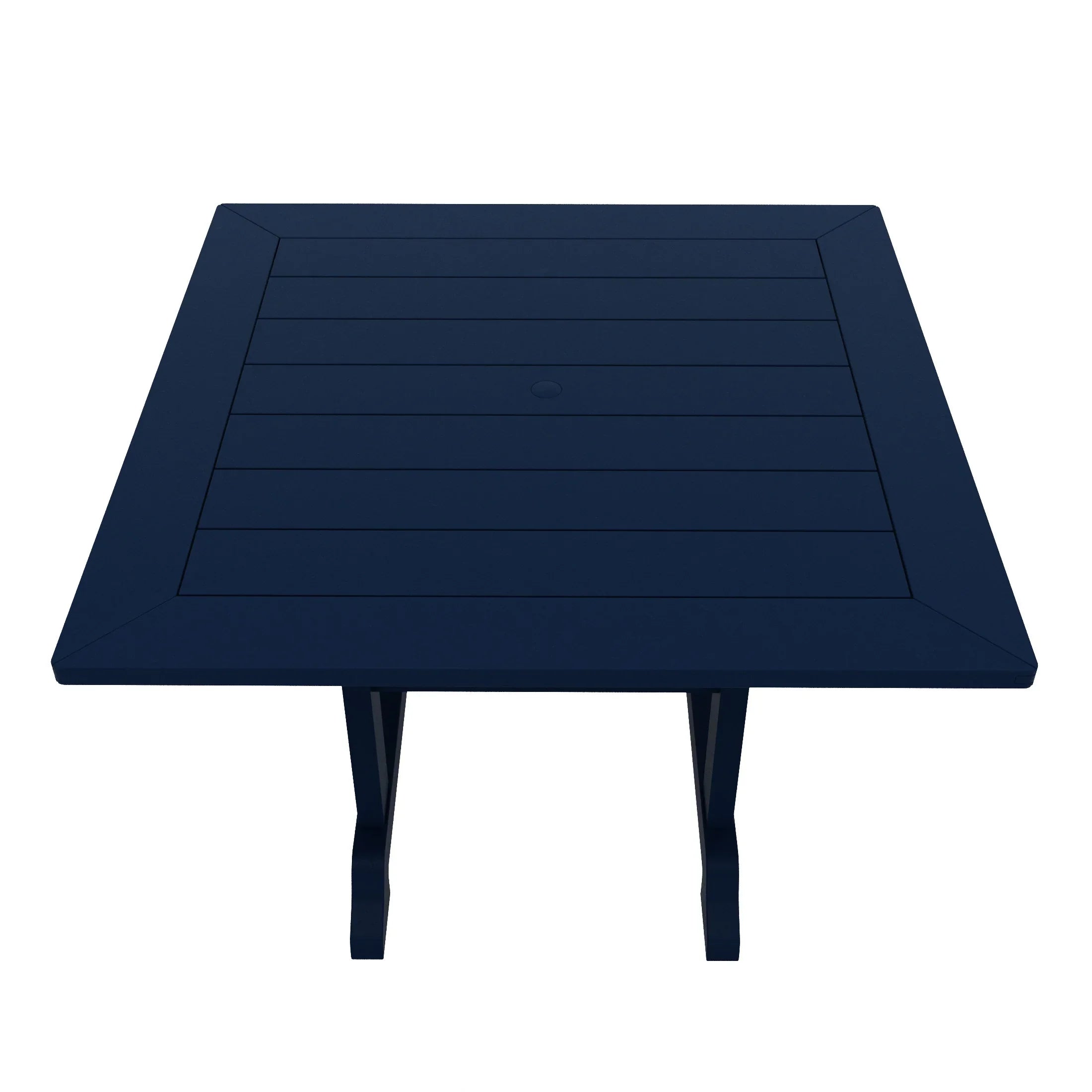 Paradise 5-Piece HDPE Square Patio Dining Table Set with Foldable Chairs