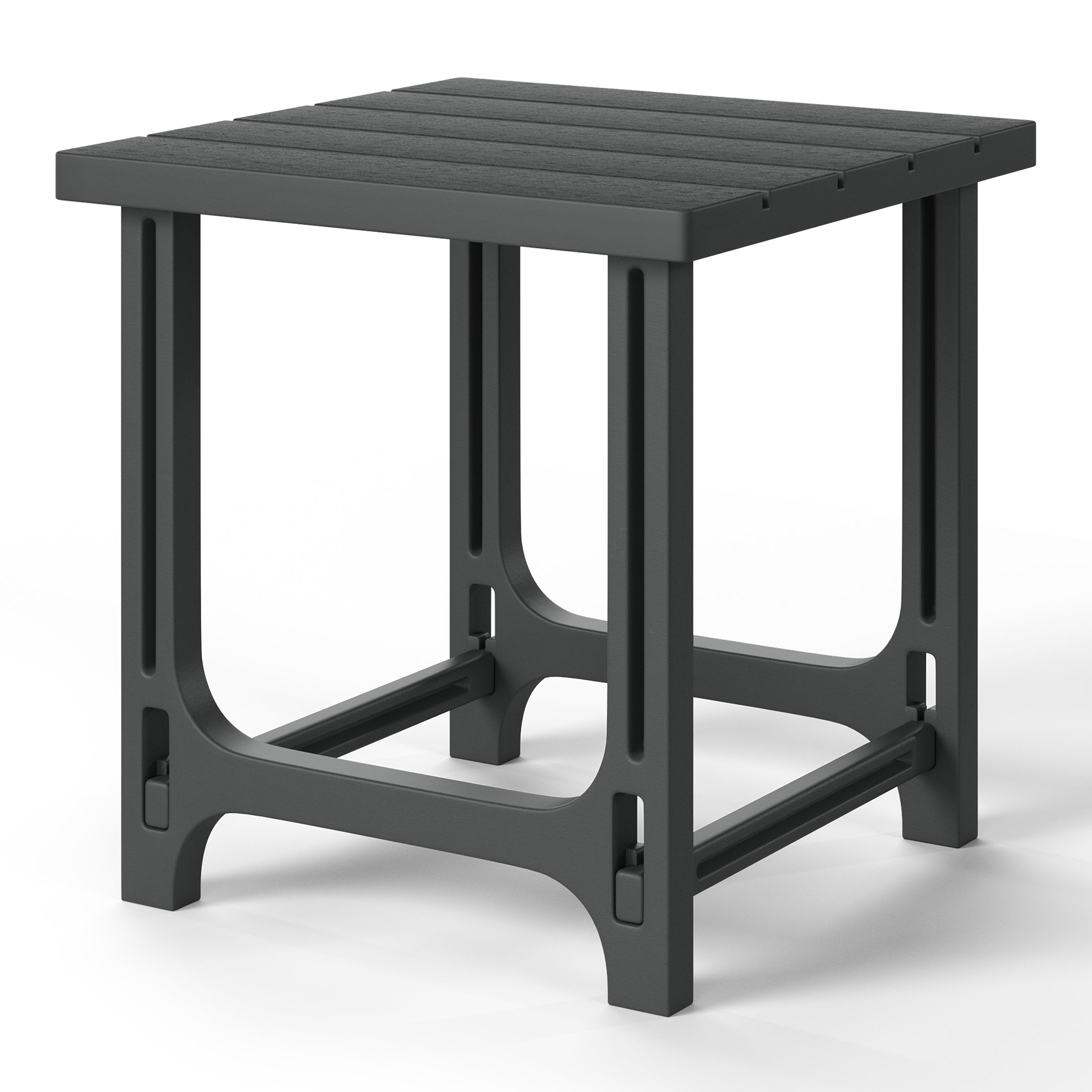 Cayman Outdoor 18" HDPE Square Adirondack Patio Side Table
