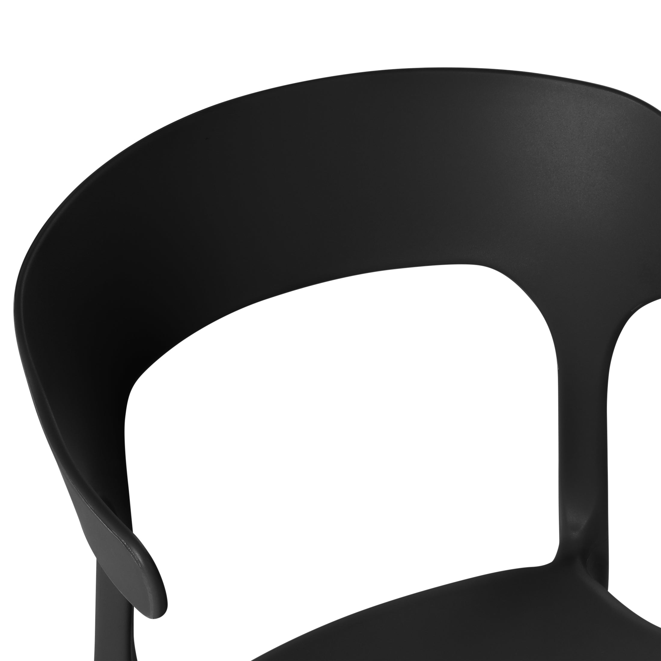 Sunshine Modern Stackable Resin Plastic Patio Dining Chair (Set of 4)