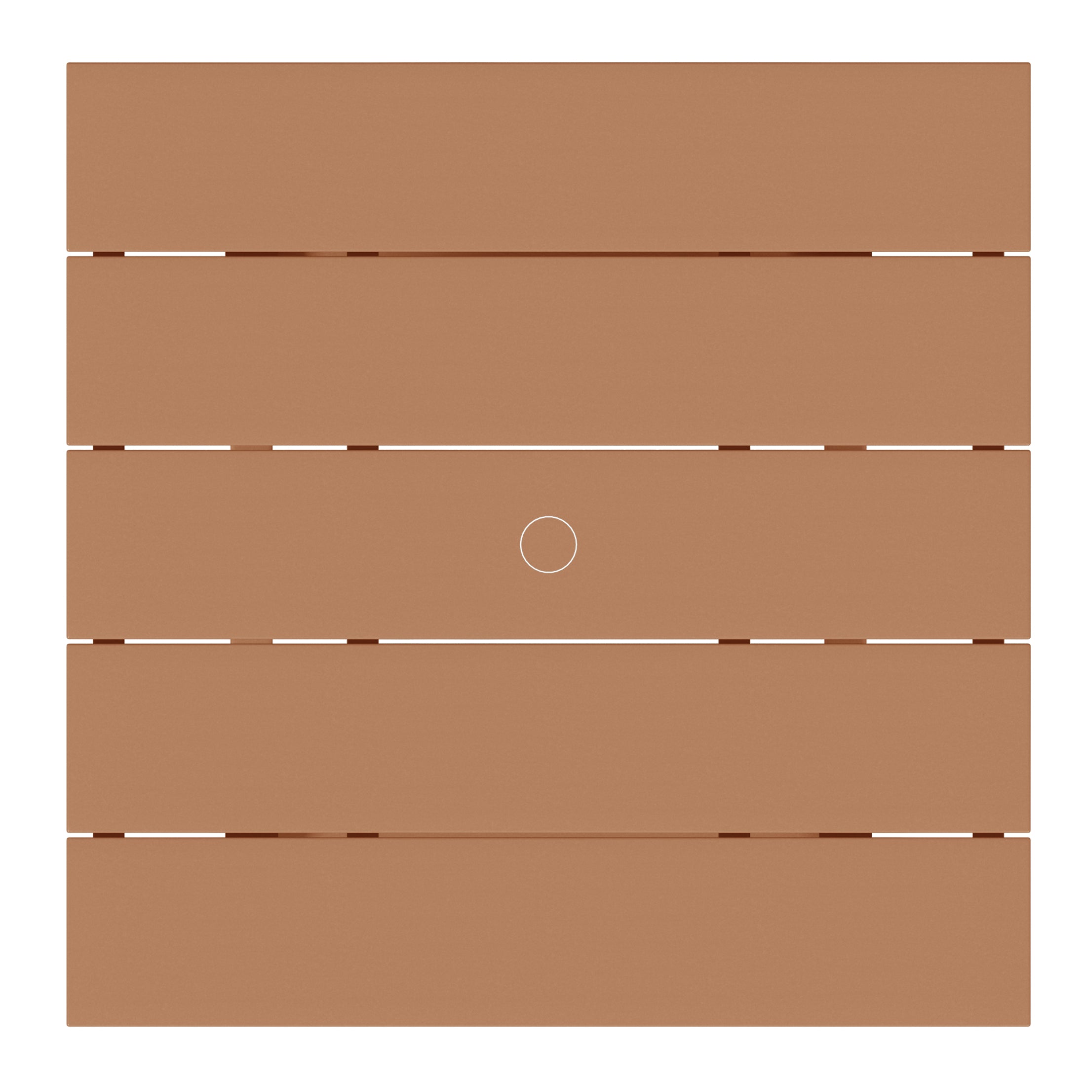 Palms Outdoor HDPE 36" Square Patio Dining Table with Umbrella Hole