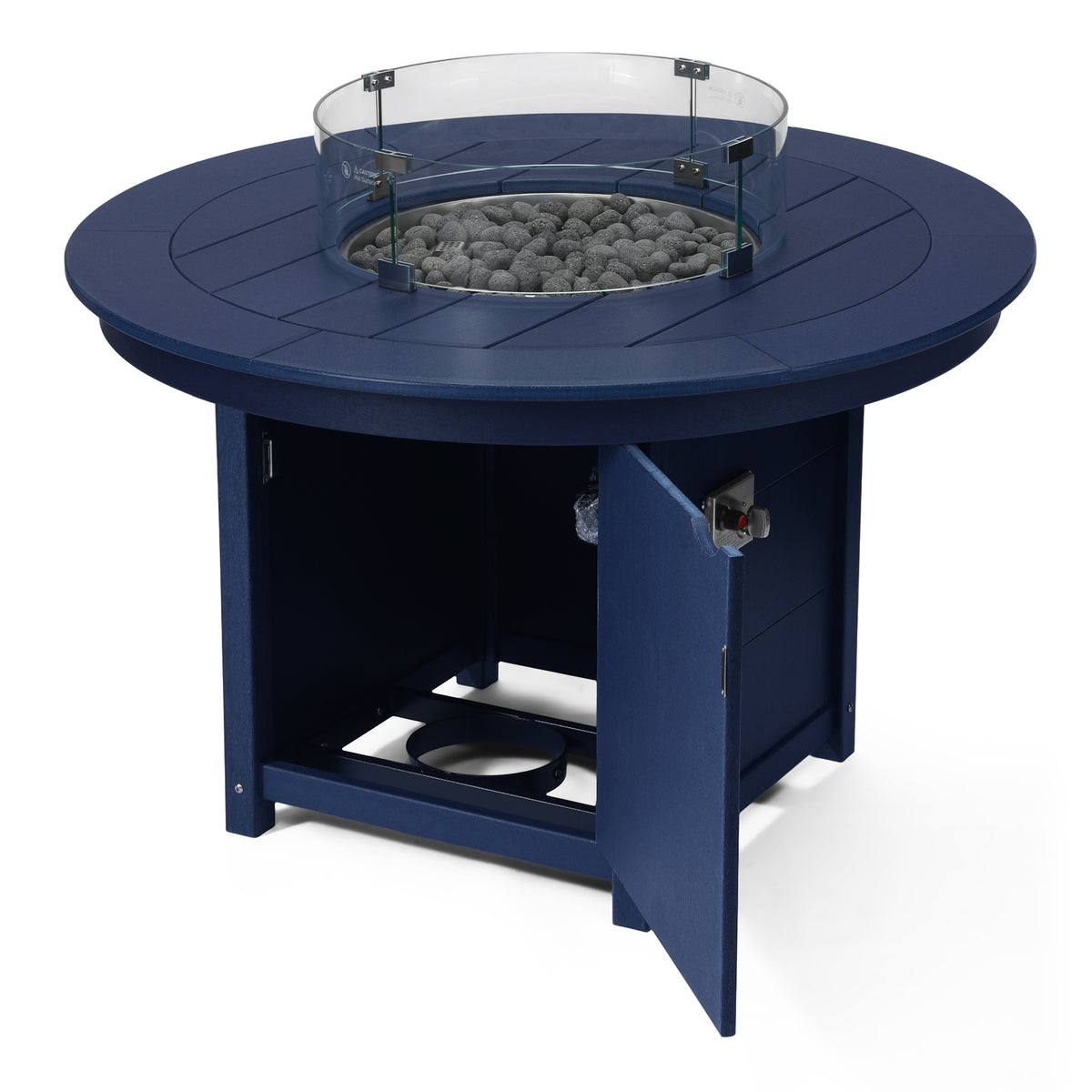 Sol 47" Modern Outdoor Patio Propane Gas Round Fire Pit Table