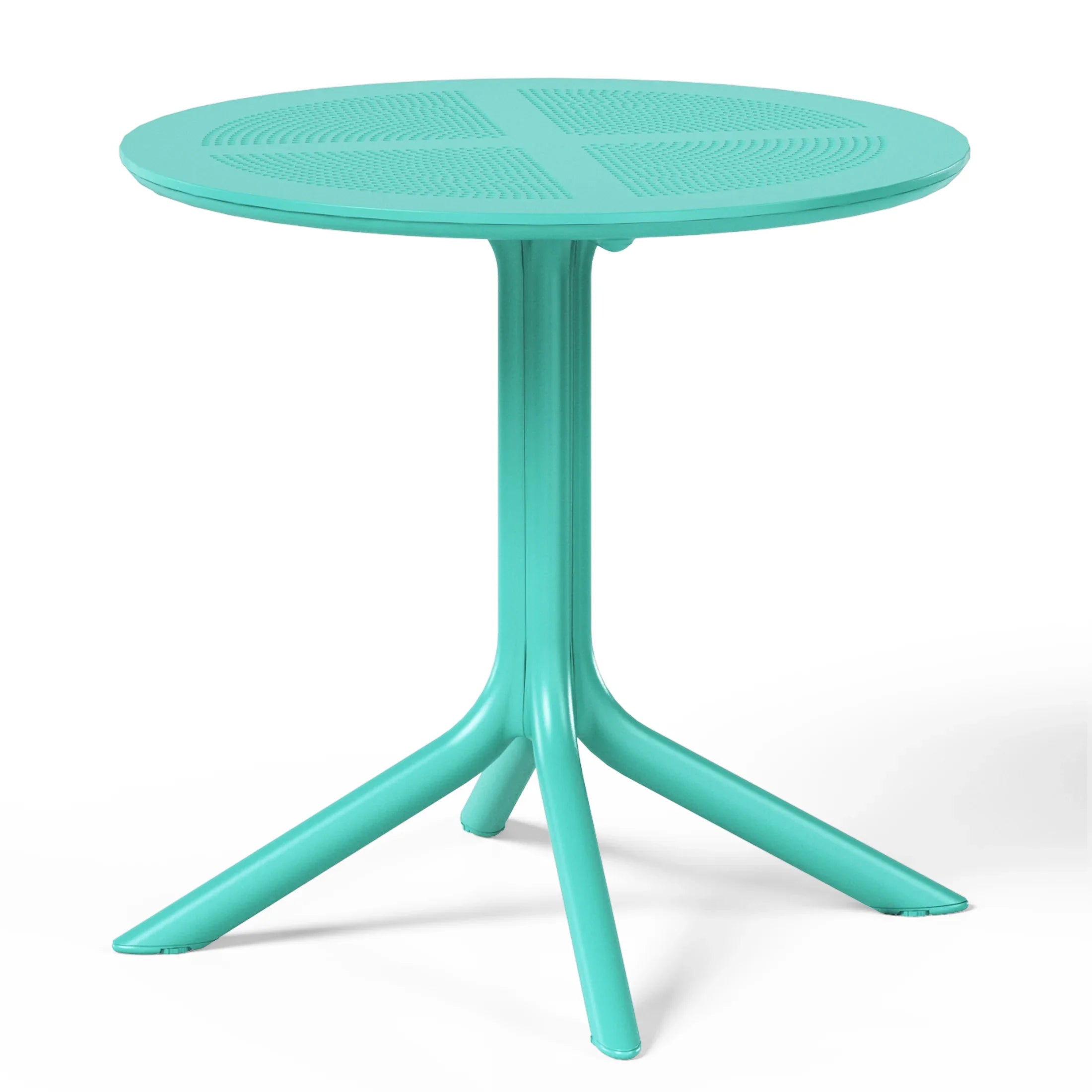 Sunshine Modern 5-Piece Resin Round Patio Dining Table Set with Stackable Patio Dining Chairs
