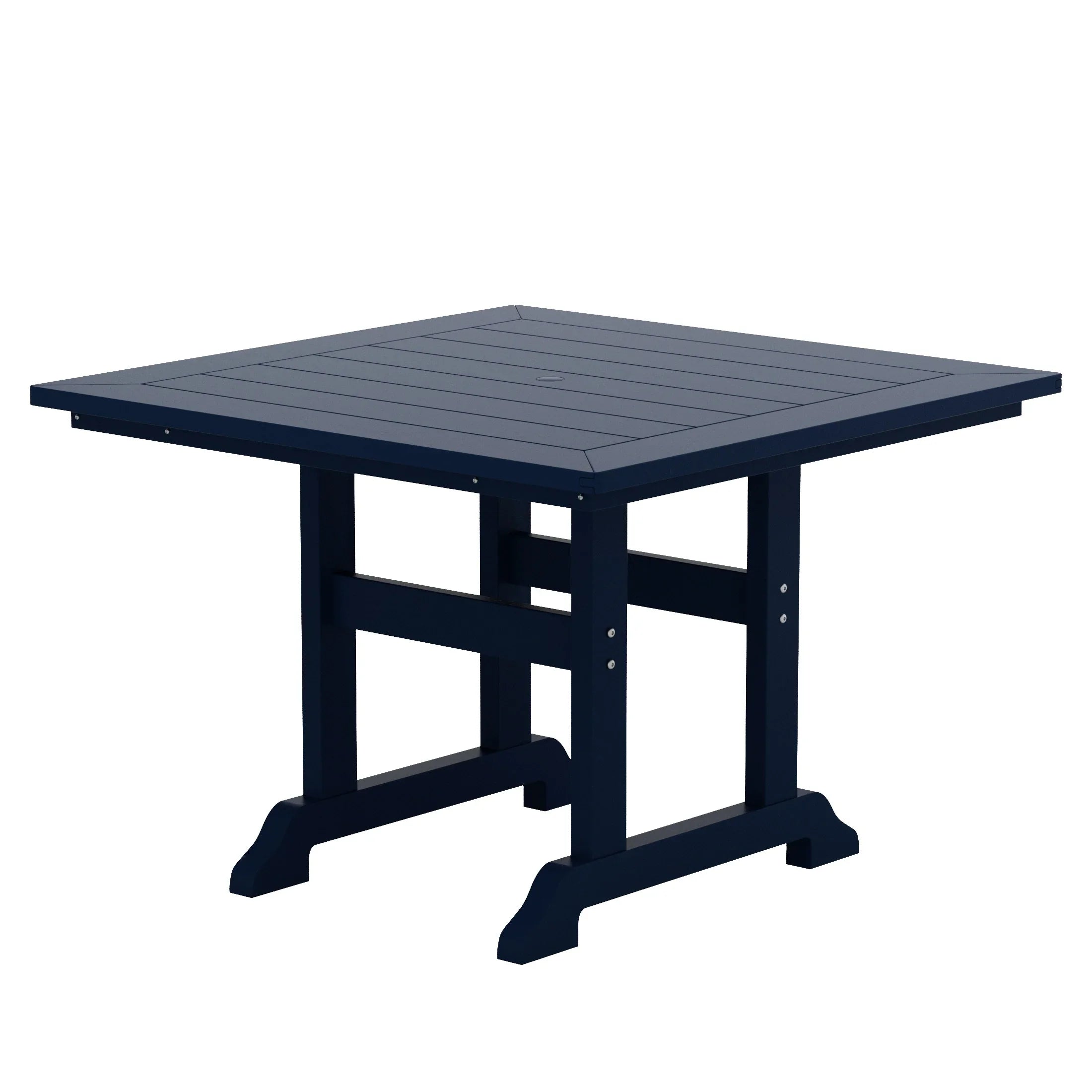 Paradise 5-Piece HDPE Square Patio Dining Table Set with Foldable Chairs
