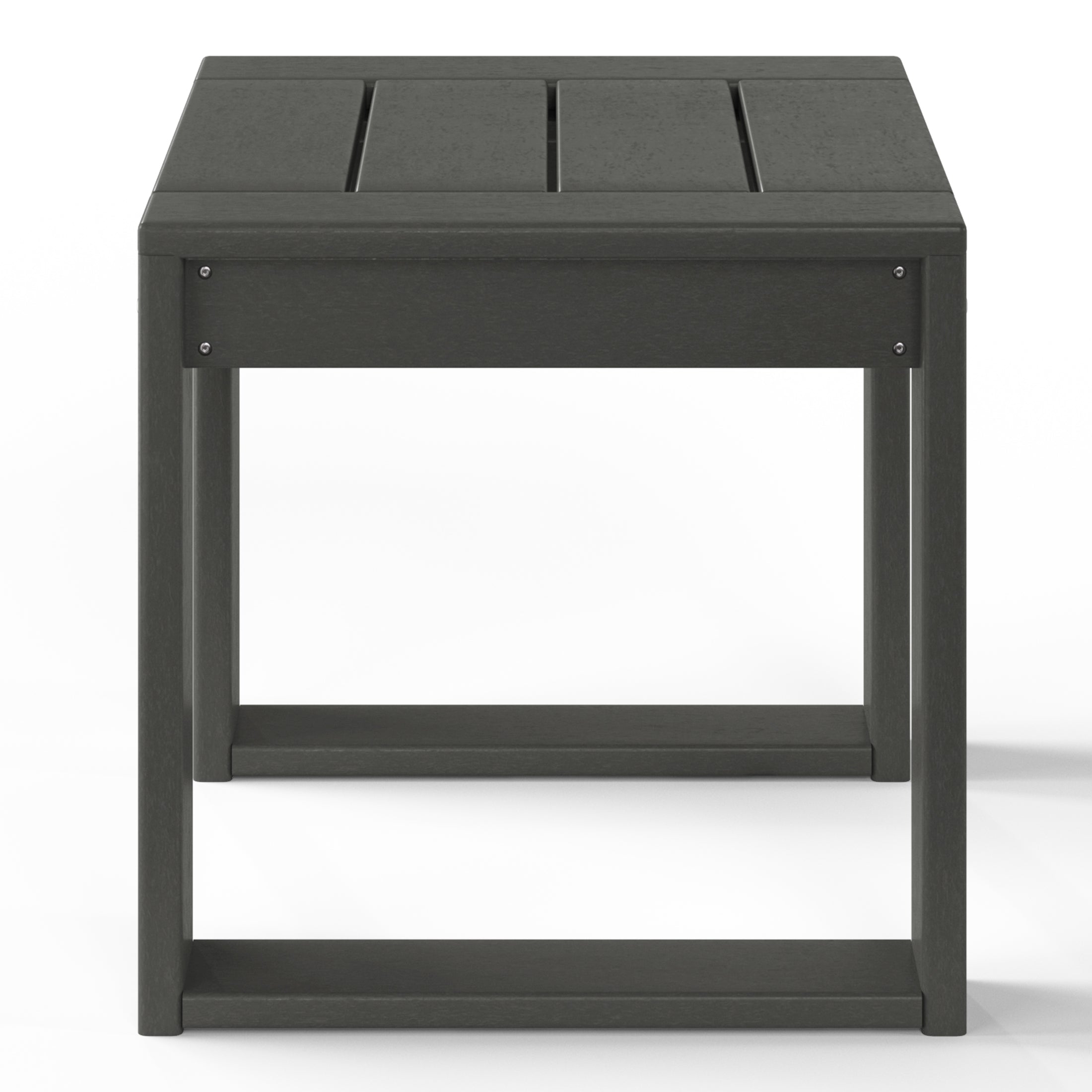 Rockaway Modern Outdoor HDPE Rectangle Patio Side Table