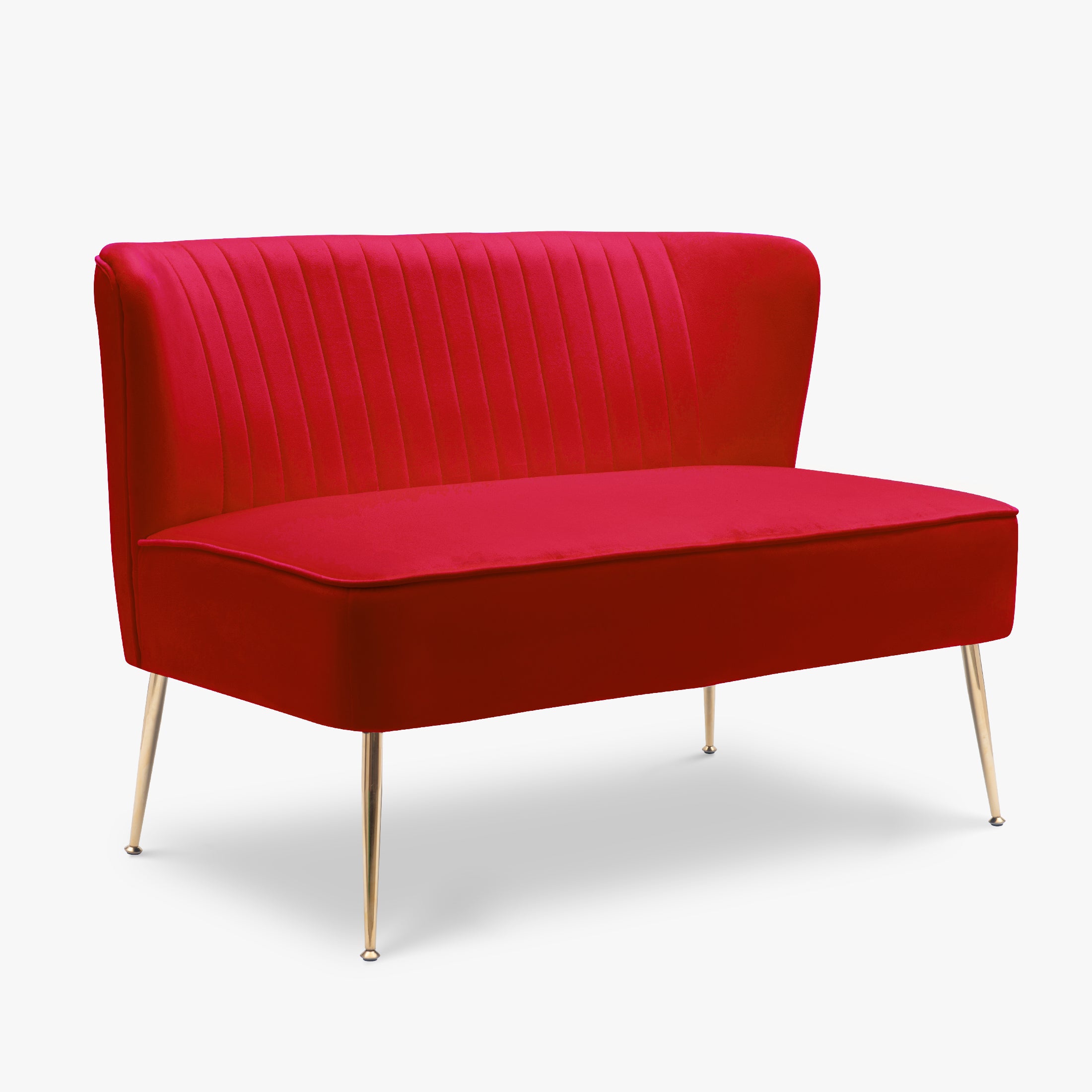 Alaia Mid Century Modern Tufted Velvet Loveseat Sofa and 25" Accent Chair 3-Piece Set