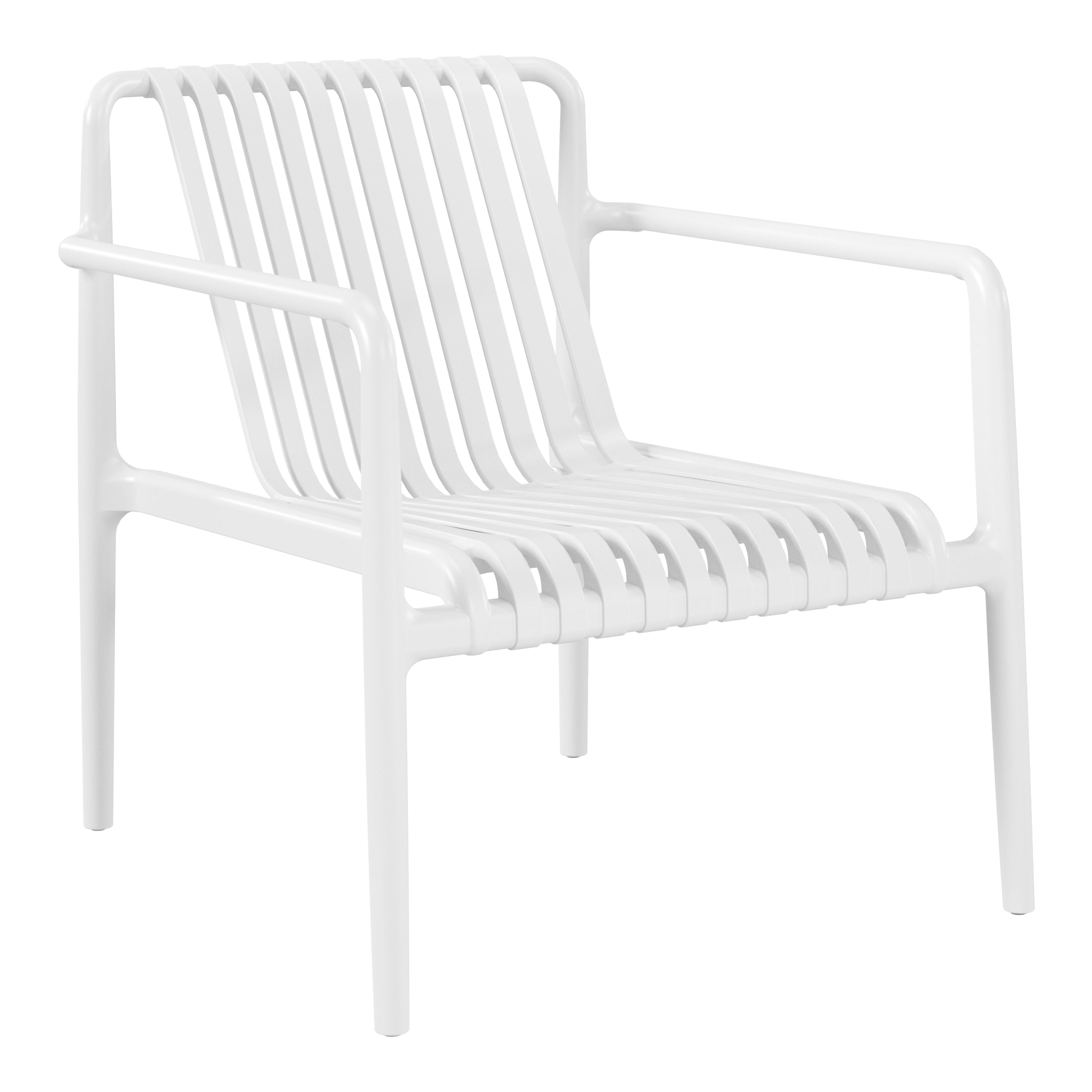Sunshine Outdoor Modern Stackable Plastic Patio Club Armchairs (Set of 2)