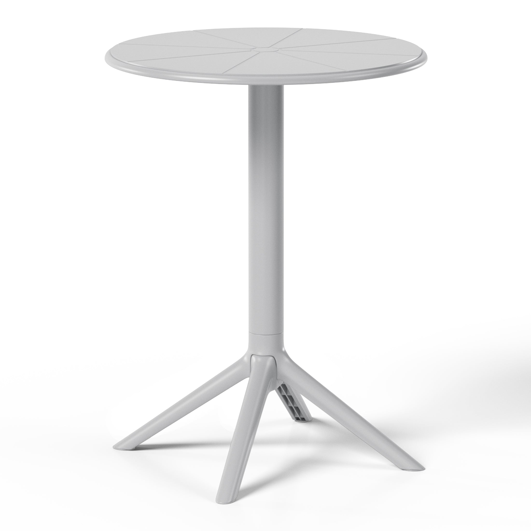 Sunshine 23.5" Outdoor Polypropylene Resin Round Patio Bistro Dining Table for 2