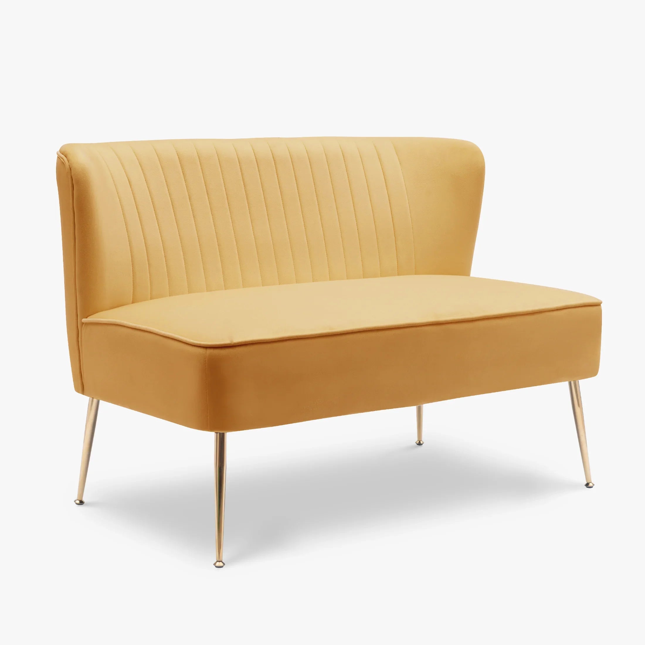 Alaia Mid Century Modern Tufted Velvet Loveseat Sofa and 25" Accent Chair 3-Piece Set