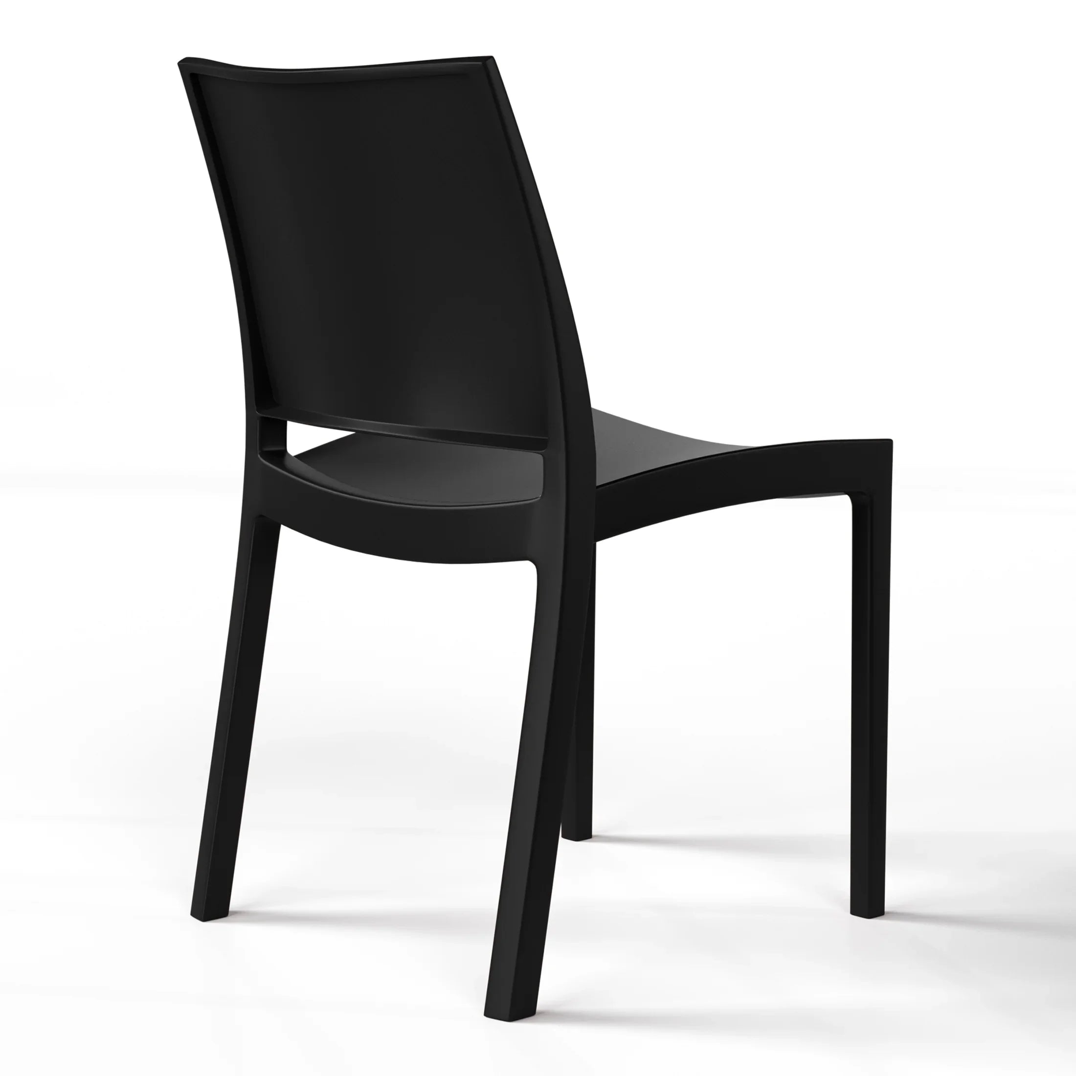 Sunshine Modern Polypropylene Stackable Plastic Patio Dining Chair (Set of 2)