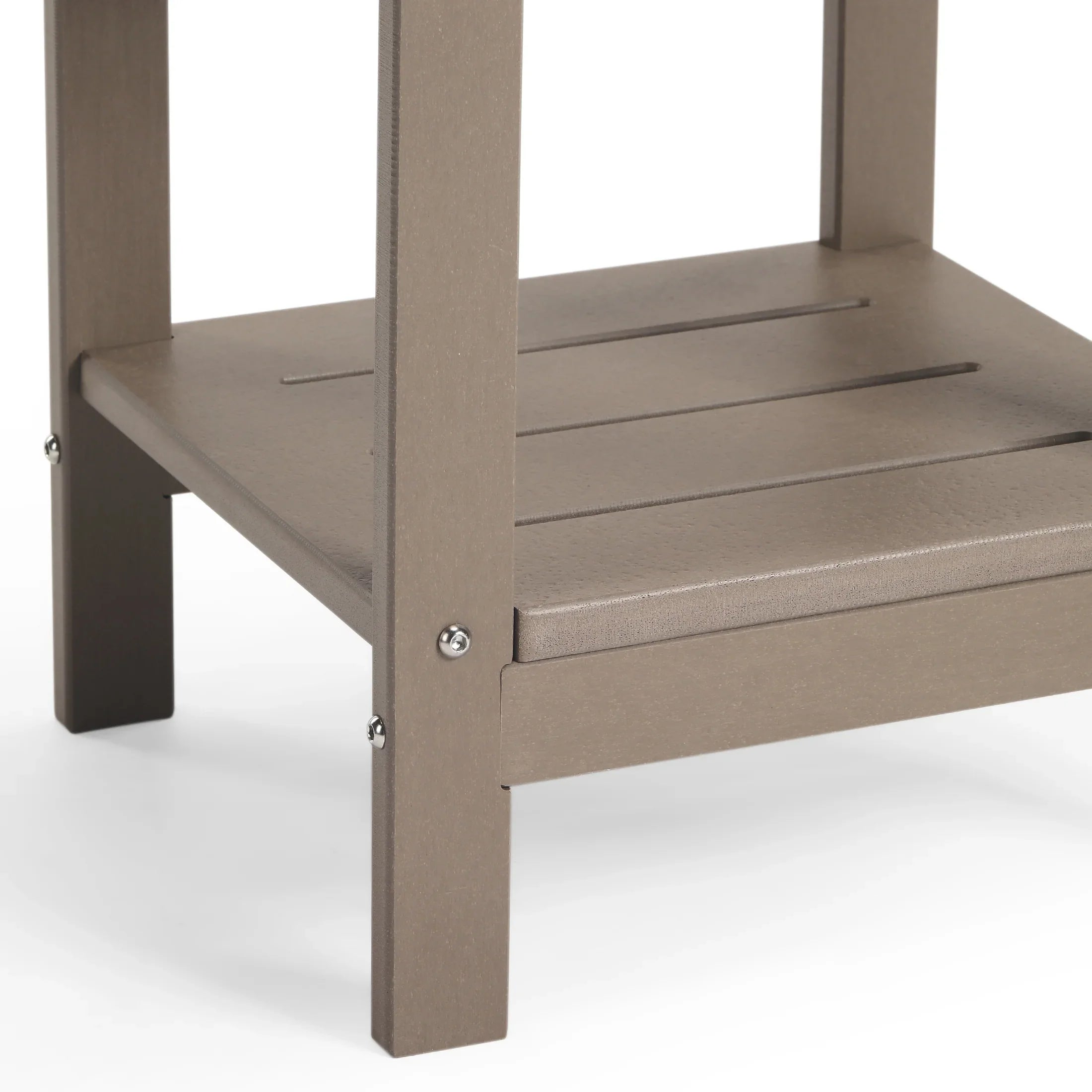 Lago 2-Tier Outdoor HDPE Modern Adirondack Square Patio Side Table