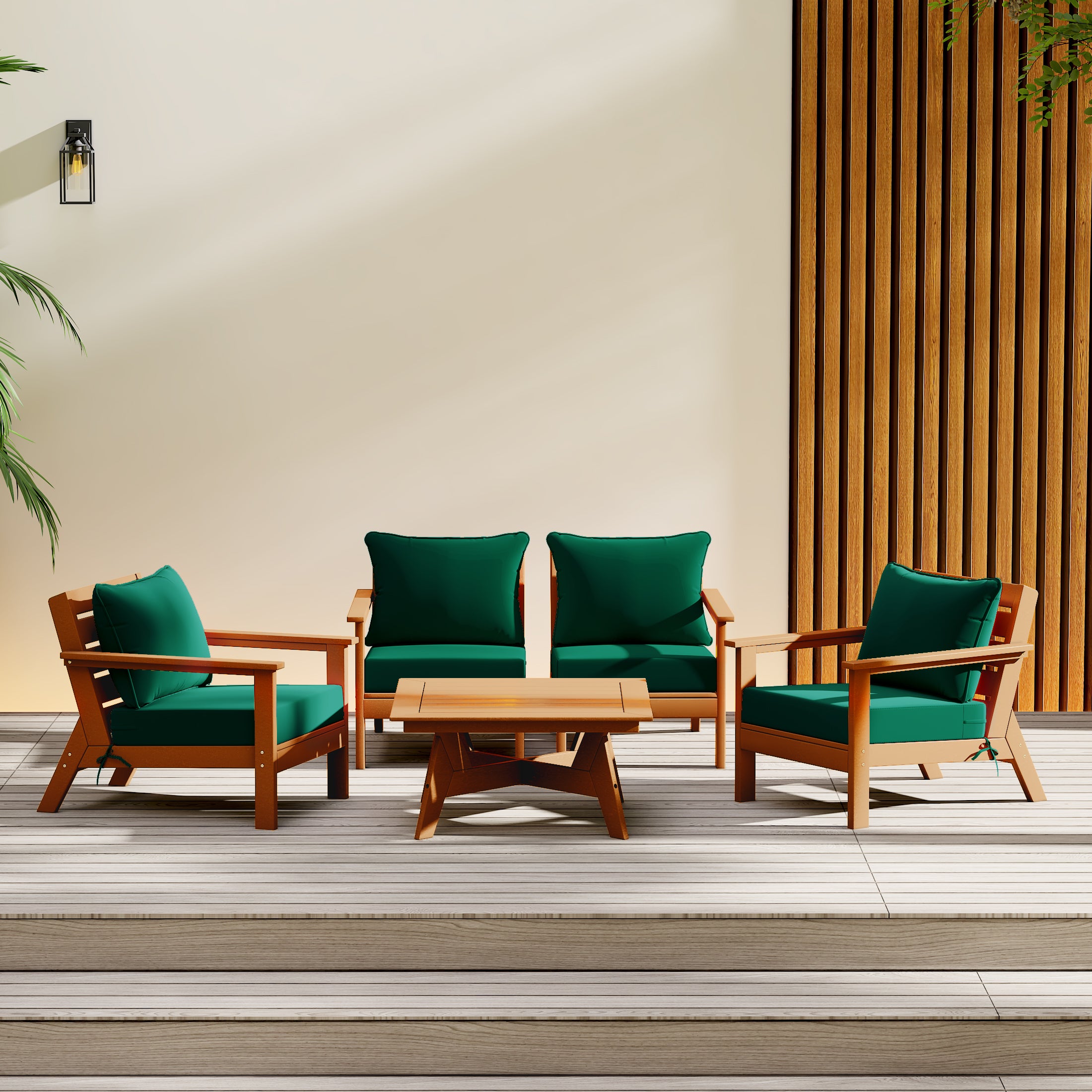 Portsmouth Outdoor 5-Piece Modular Sectional Patio Furniture Sofa Set