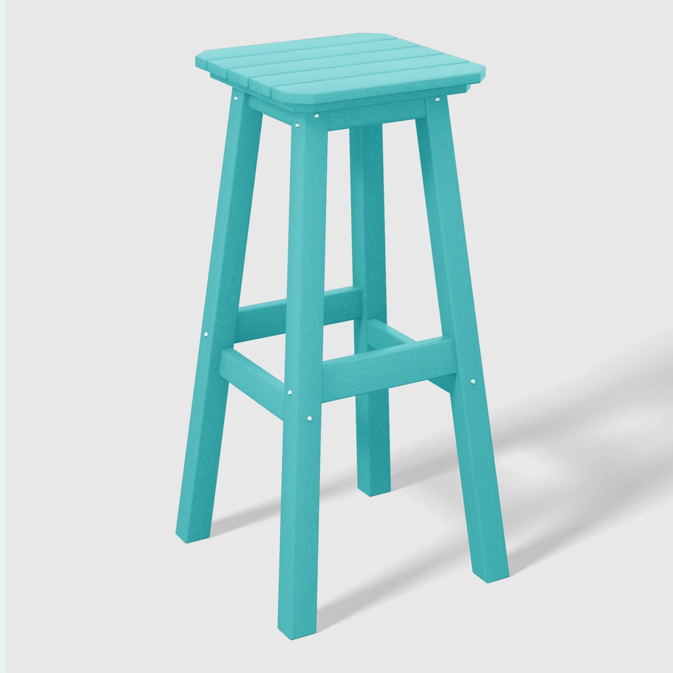 Paradise 29" HDPE Outdoor Patio Square Bar Stools (Set of 2)