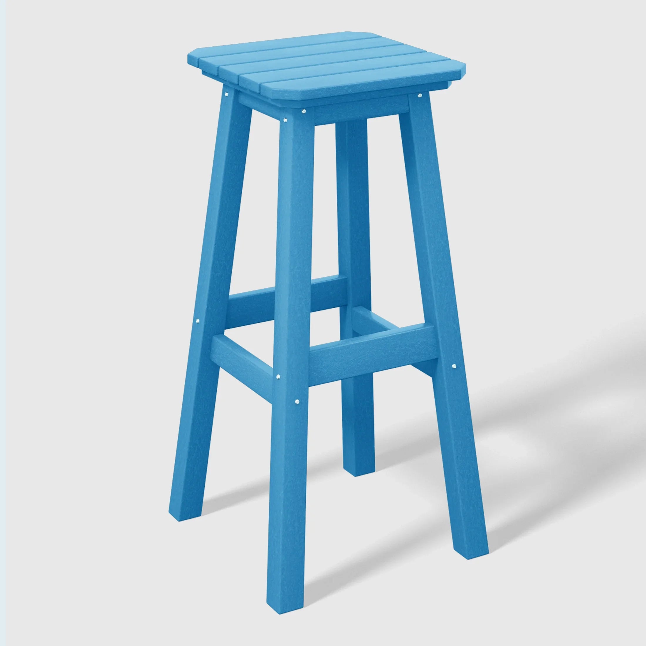 Paradise 29" HDPE Outdoor Patio Square Bar Stools (Set of 2)