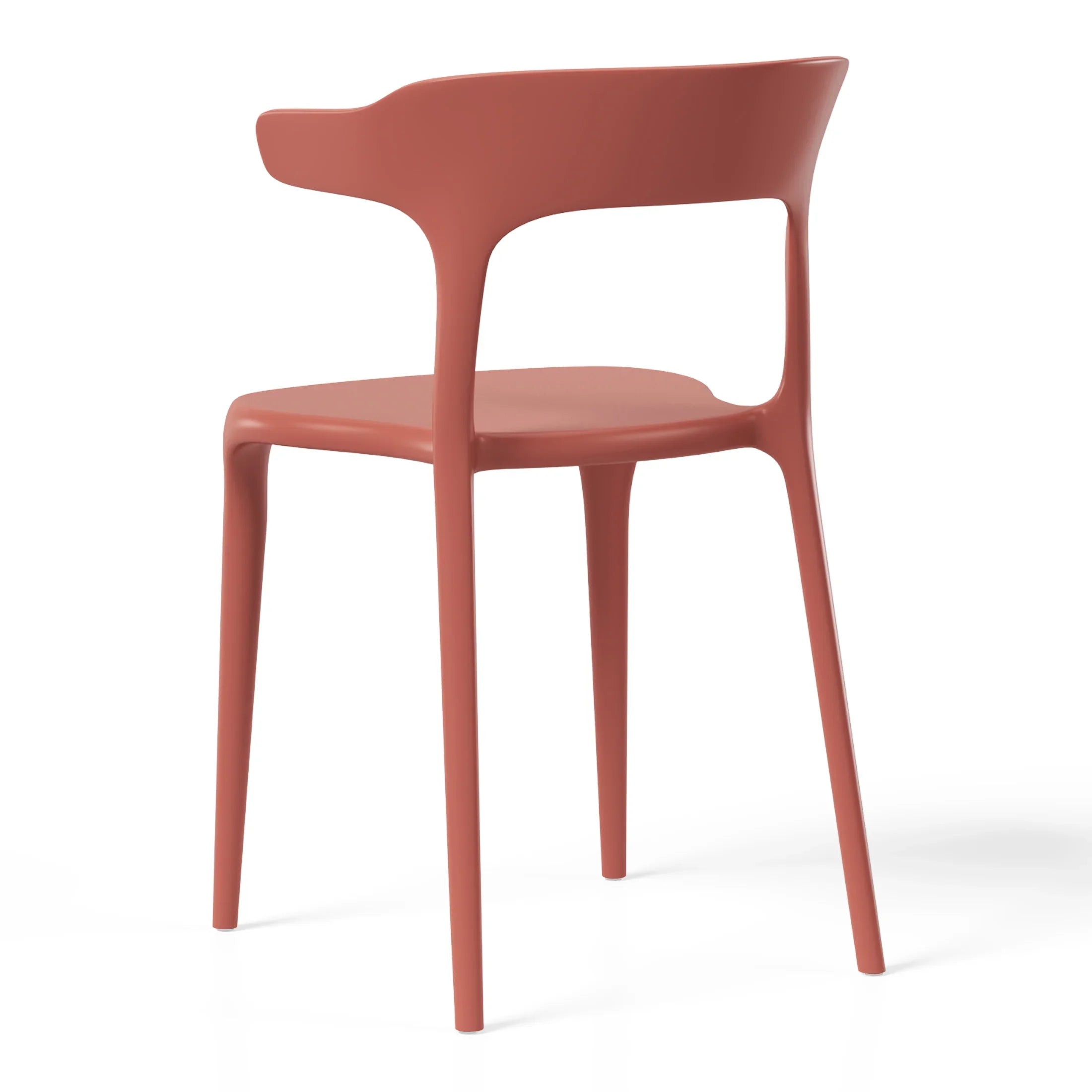Sunshine Modern Stackable Resin Plastic Patio Dining Chair (Set of 4)