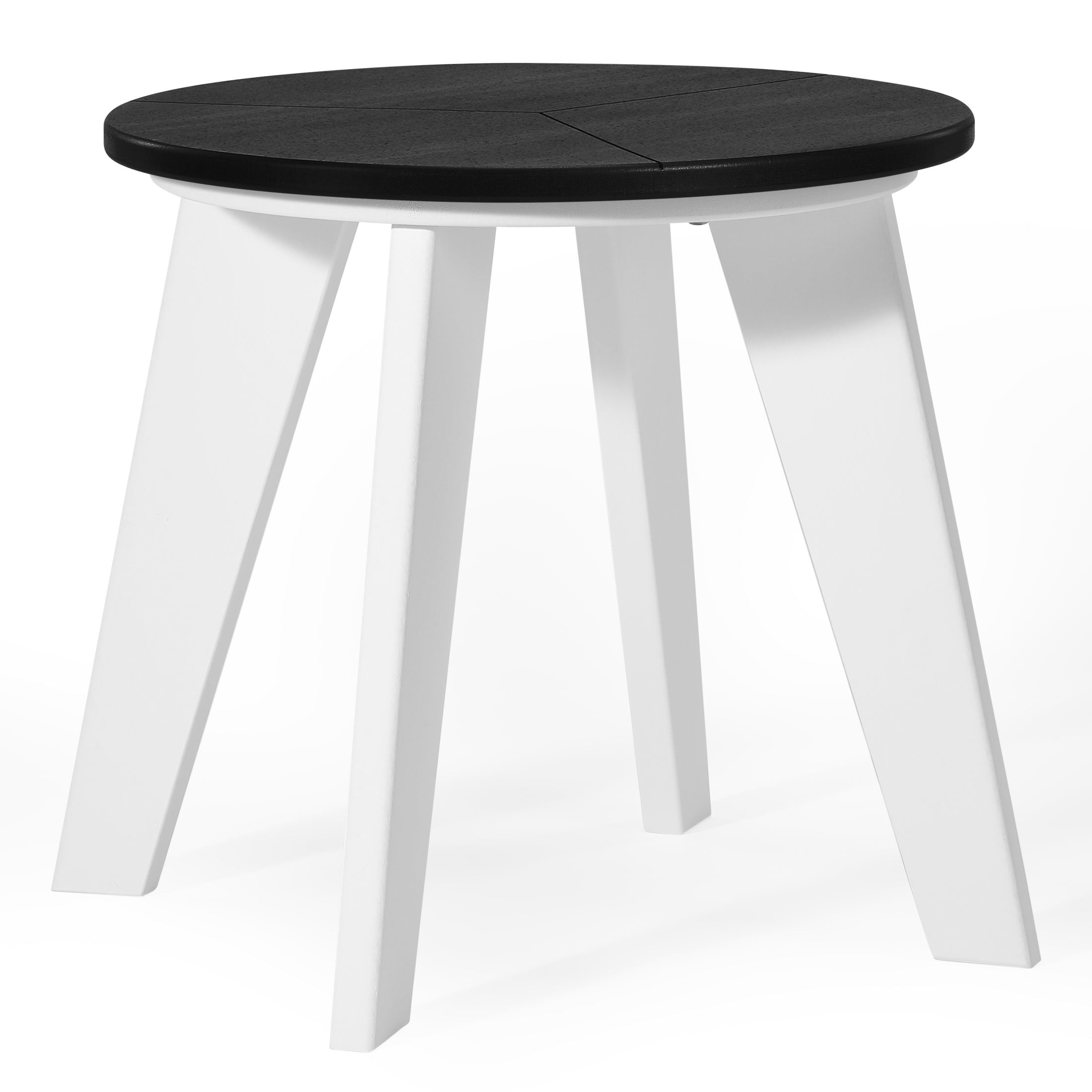 Seaside 3-Piece Outdoor HDPE Conversation Set with Deep Seating Chairs and Round Side Table