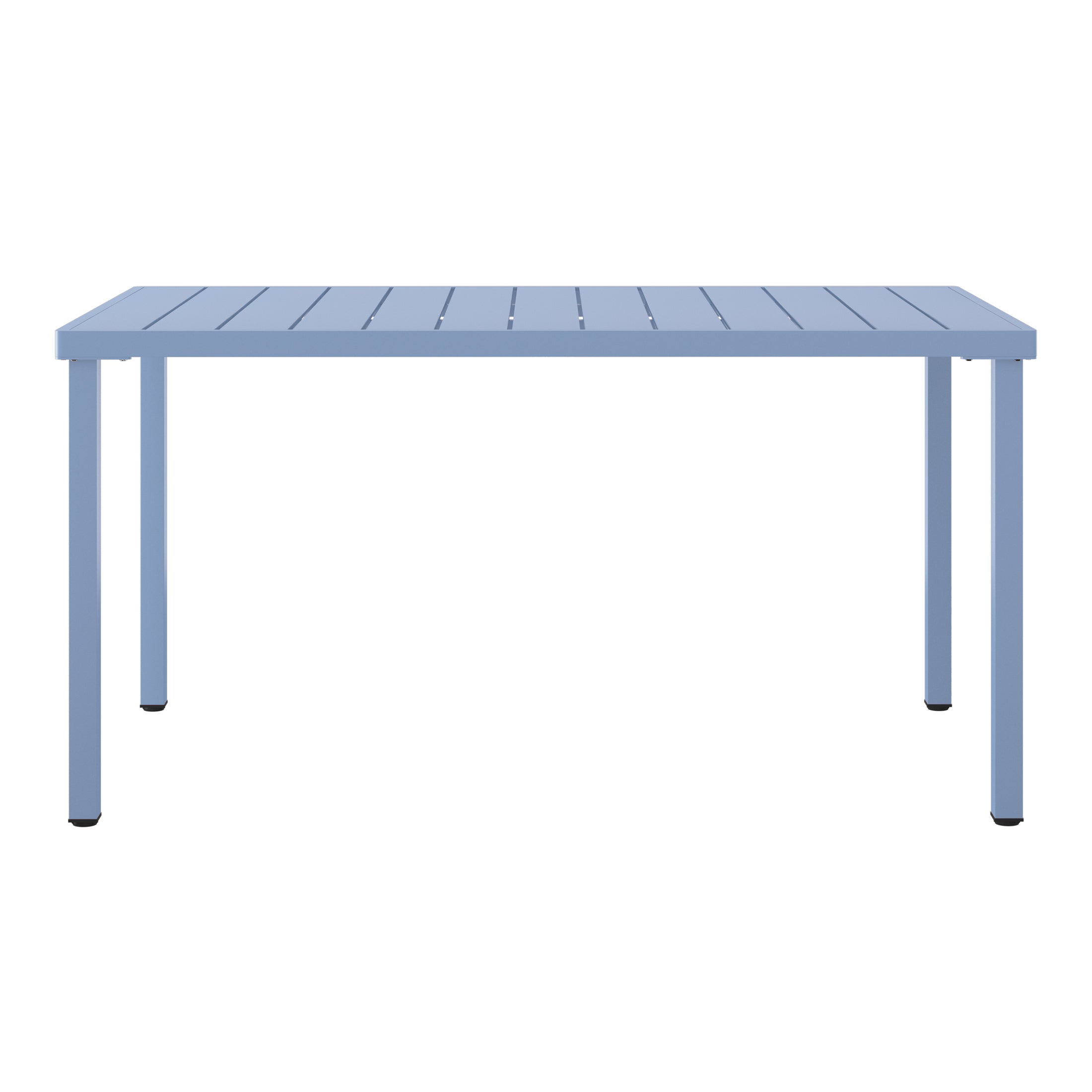 Sunshine 59" Iron Metal Outdoor Rectangular Patio Dining Table For 6