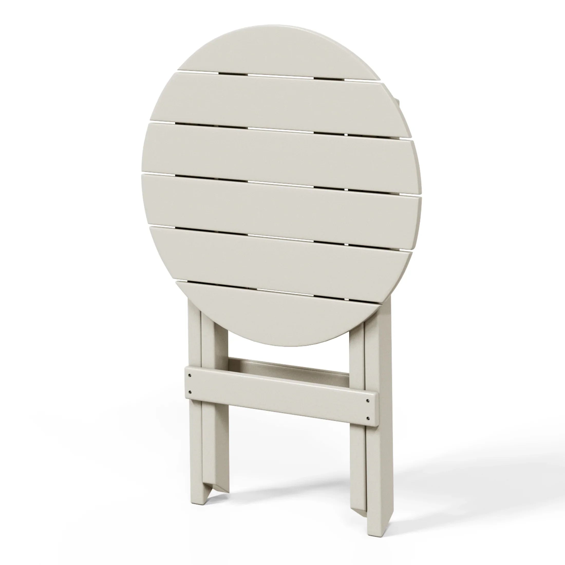 Paradise HDPE Outdoor 24.5 Inch Round Portable Folding Patio Dining Table