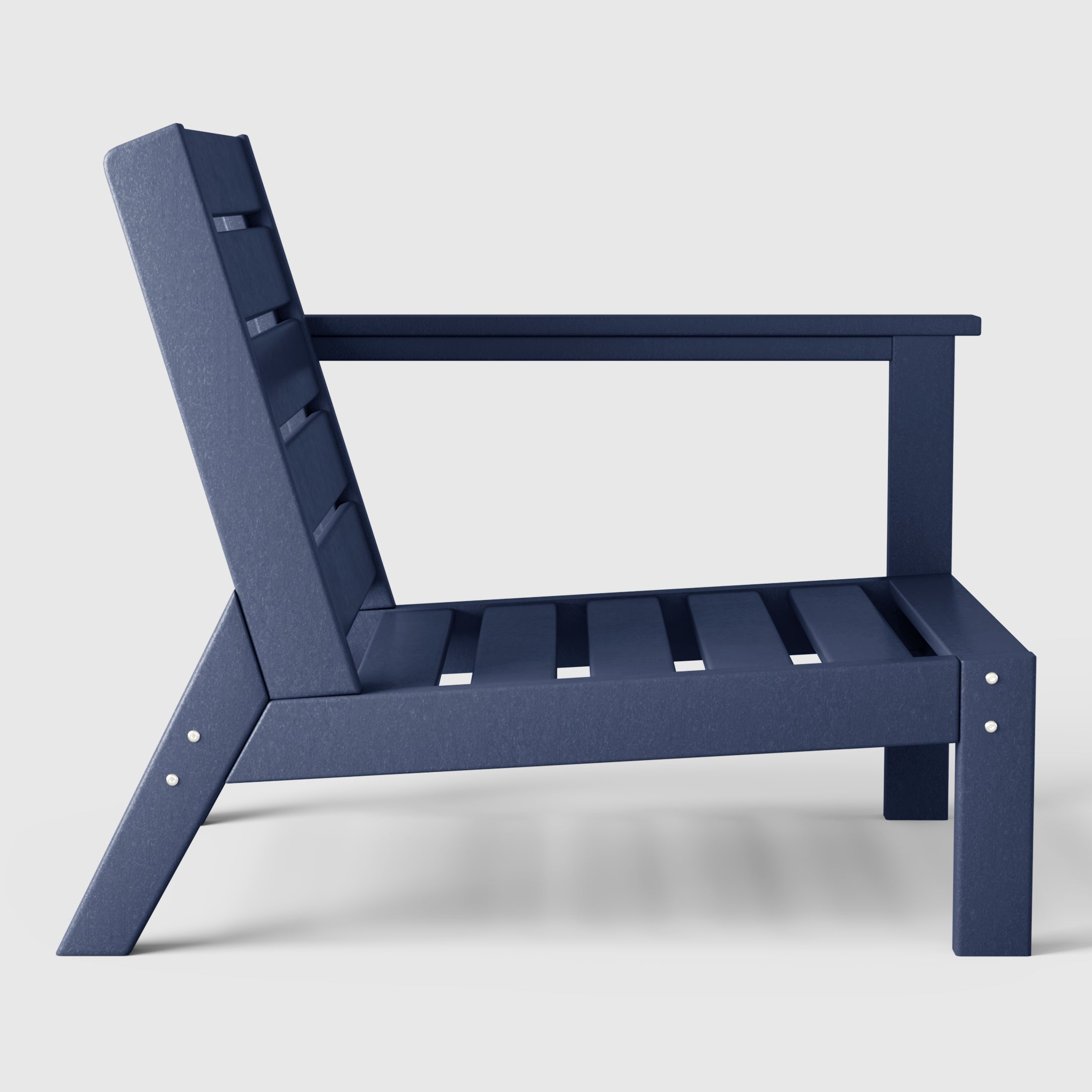 Portsmouth Outdoor Patio HDPE Right Arm Sectional Corner Club Chair with Patio Cushions