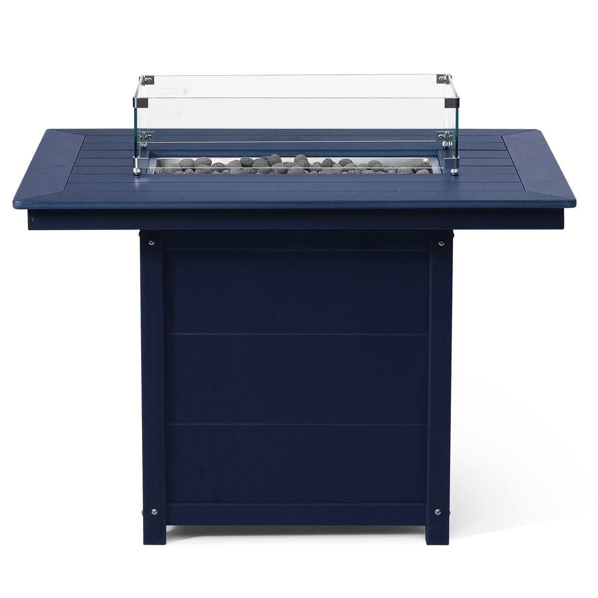 Sol 46" Modern Outdoor Patio Gas Propane Rectangular Fire Pit Table